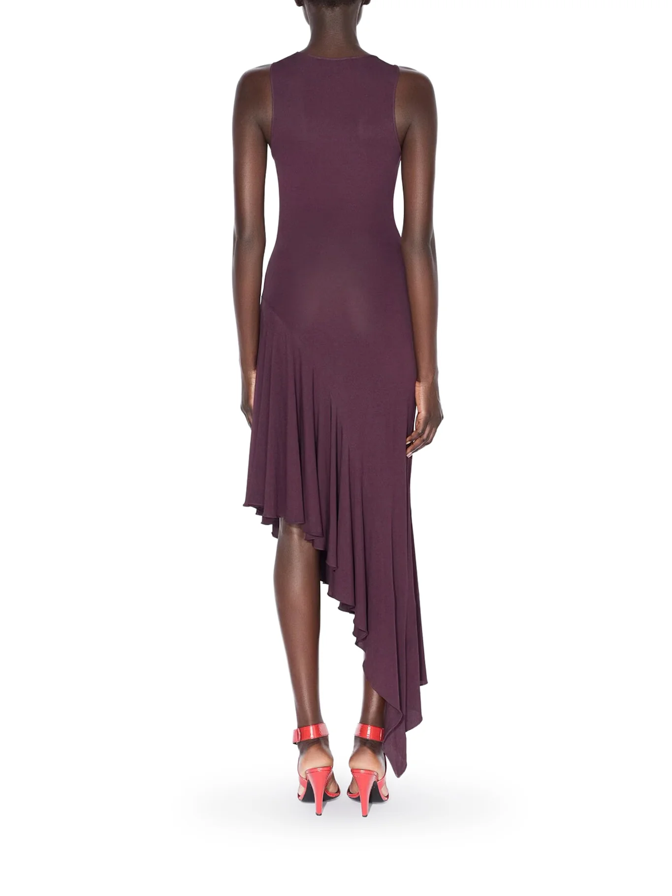 ASYMMETRICAL FLUID JERSEY DRESS - Image 3