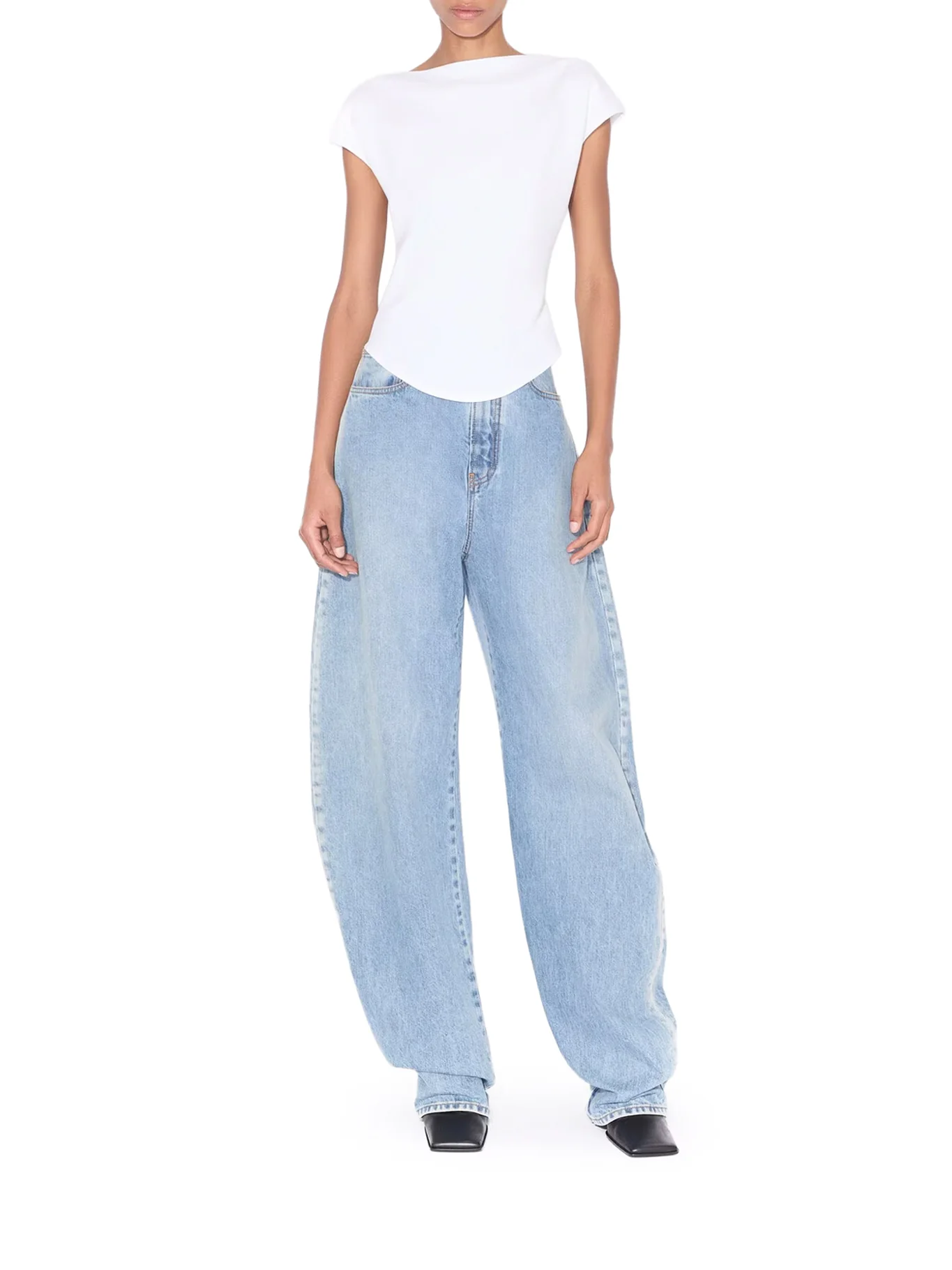 COTTON T-SHIRT WITH CAP SLEEVES - Image 2