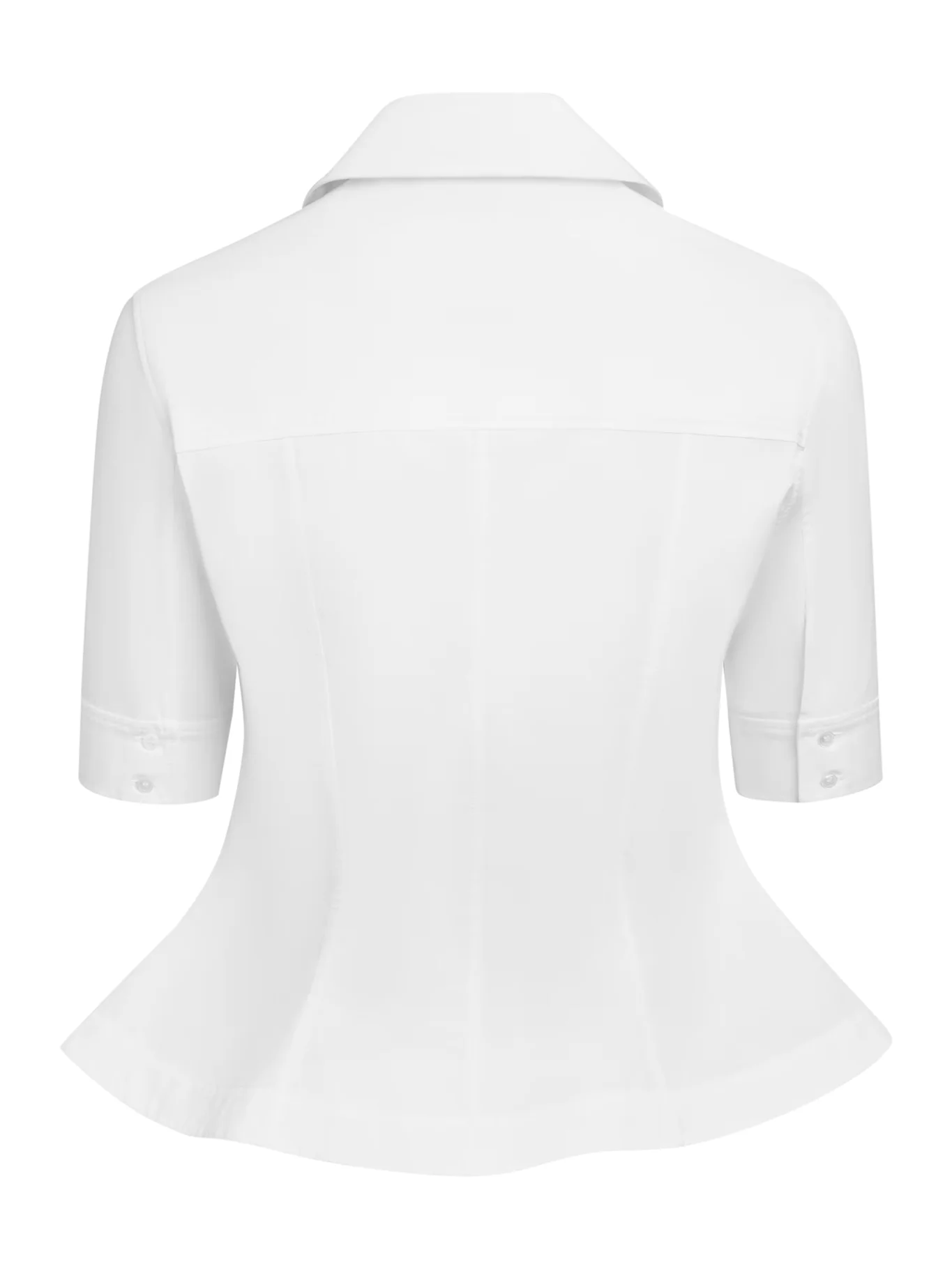 COTTON POPLIN PEPLUM SHIRT - Image 2