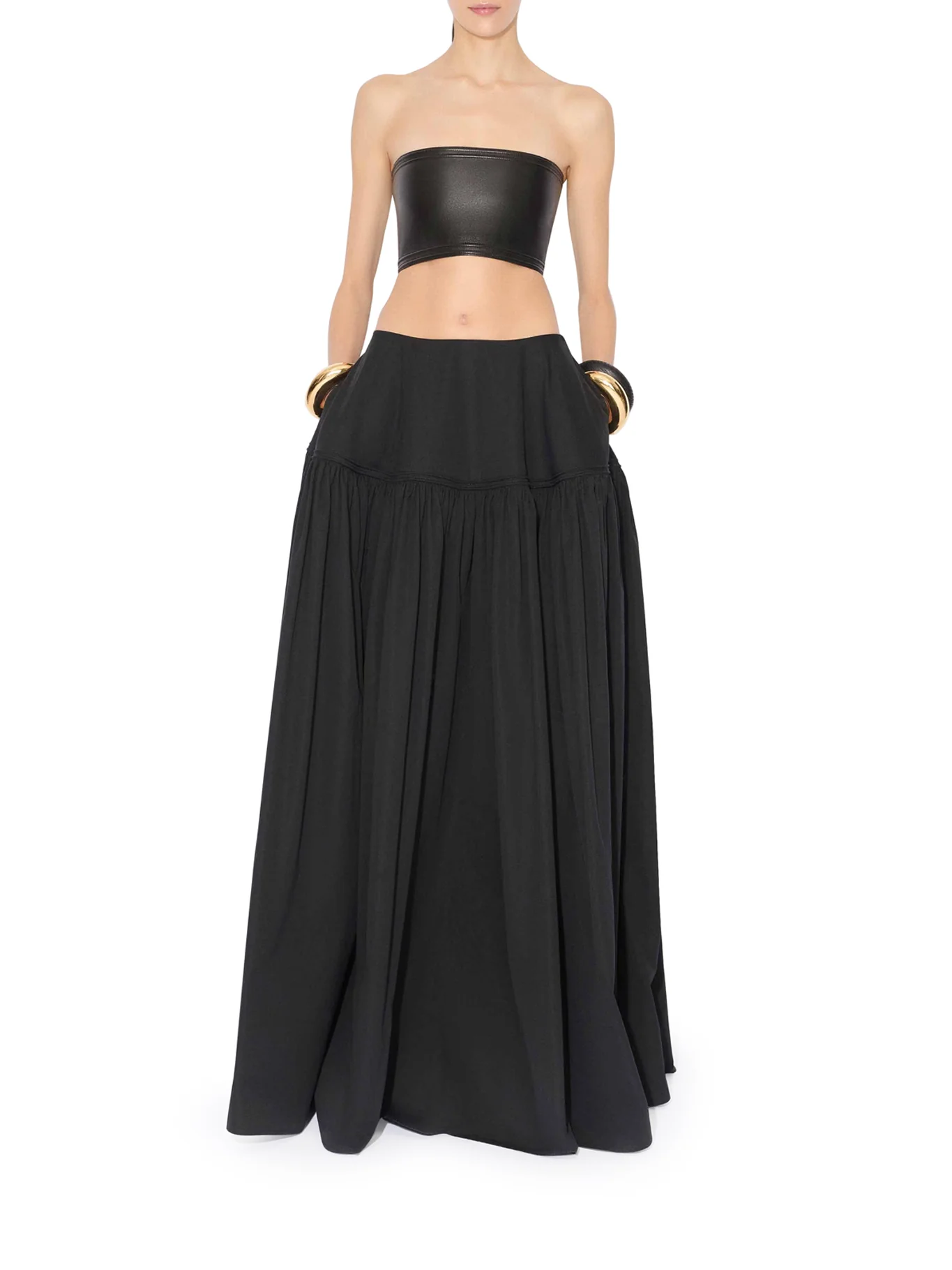 FULL VOLUME SKIRT IN COTTON POPLIN - Image 2