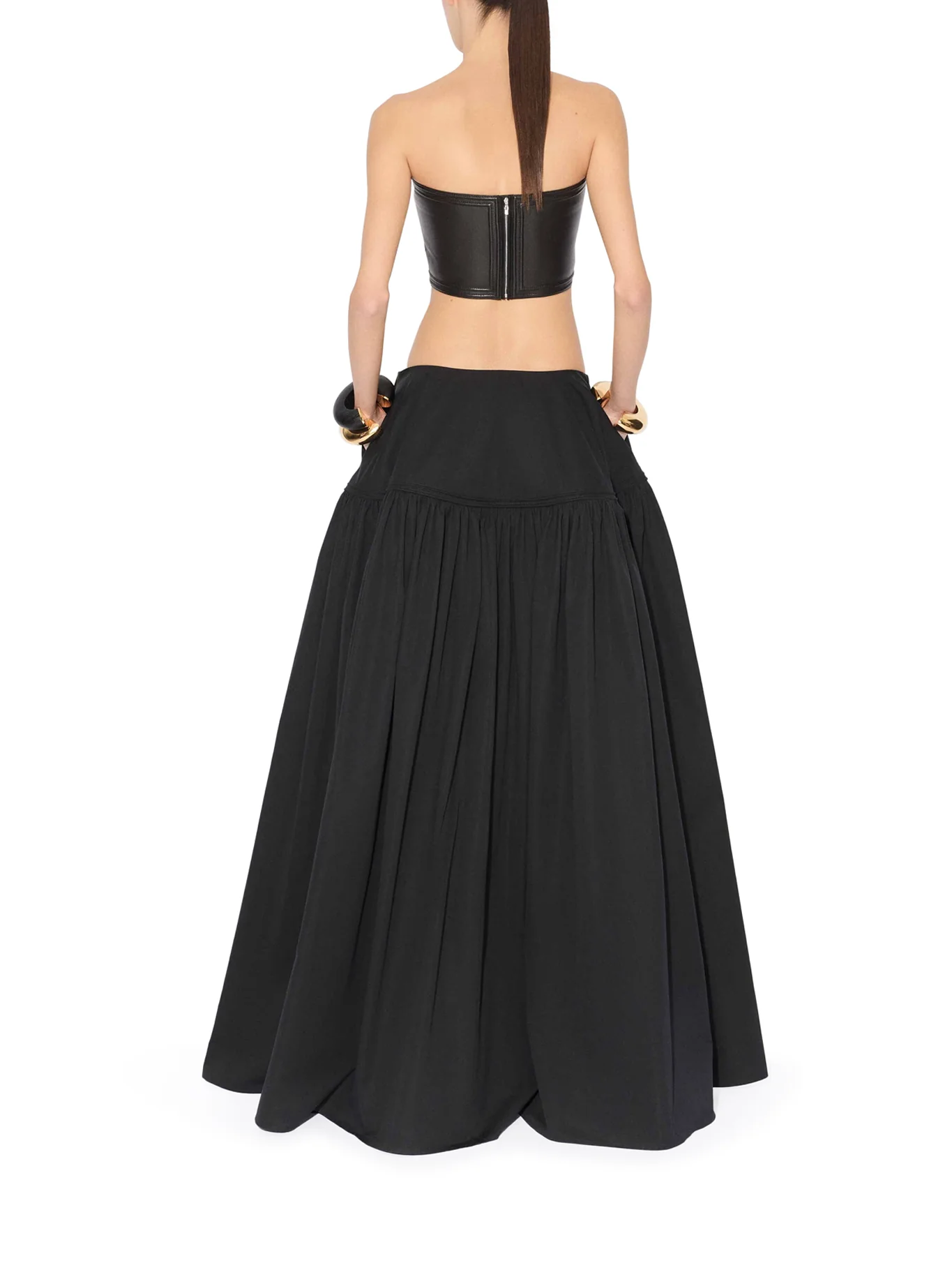 FULL VOLUME SKIRT IN COTTON POPLIN - Image 3