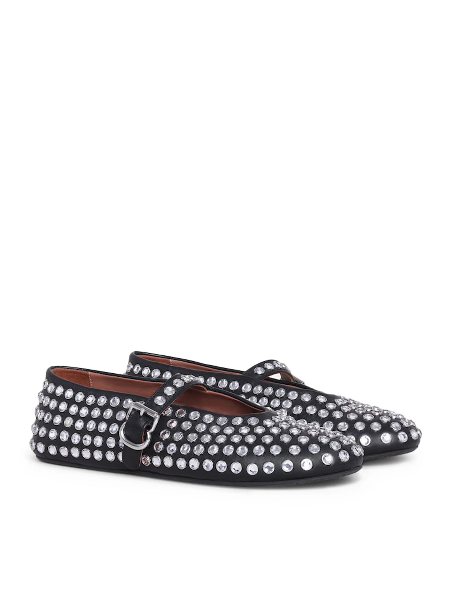LAMBSKIN BALLERINAS WITH RHINESTONE - Image 2