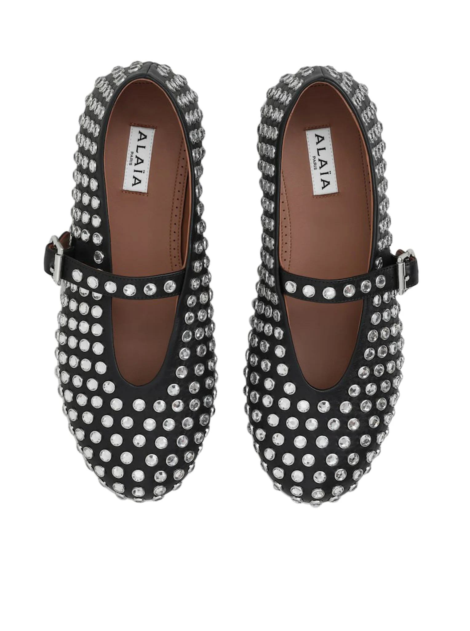 LAMBSKIN BALLERINAS WITH RHINESTONE - Image 4