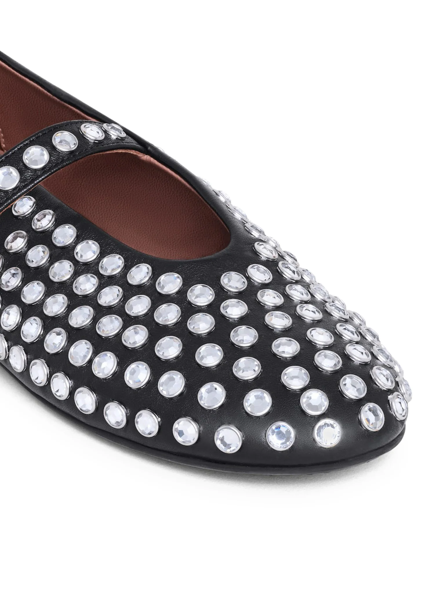 LAMBSKIN BALLERINAS WITH RHINESTONE - Image 5