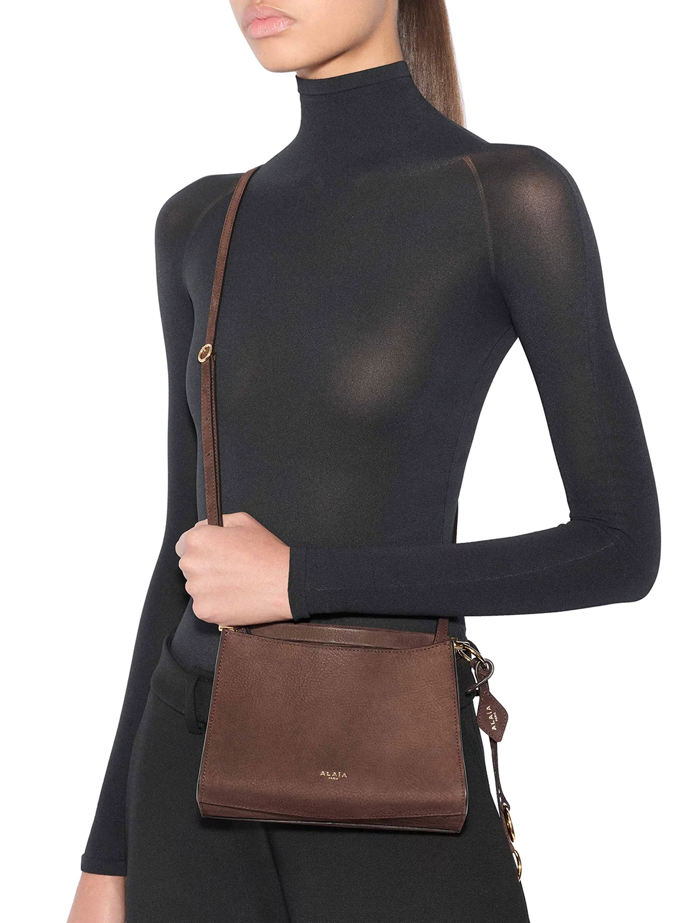 LE CLICK SMALL SQUARE NUBUCK BAG - Image 2