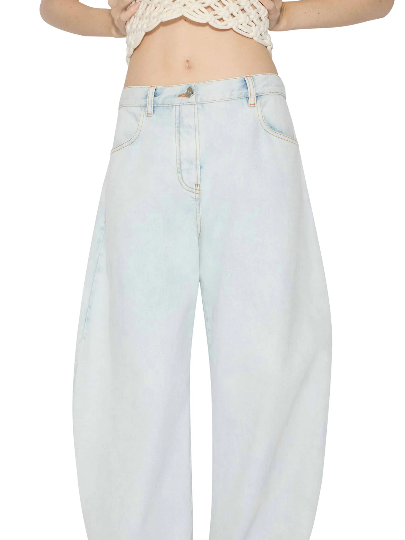 LOW WAIST ROUNDED JEANS - Image 5
