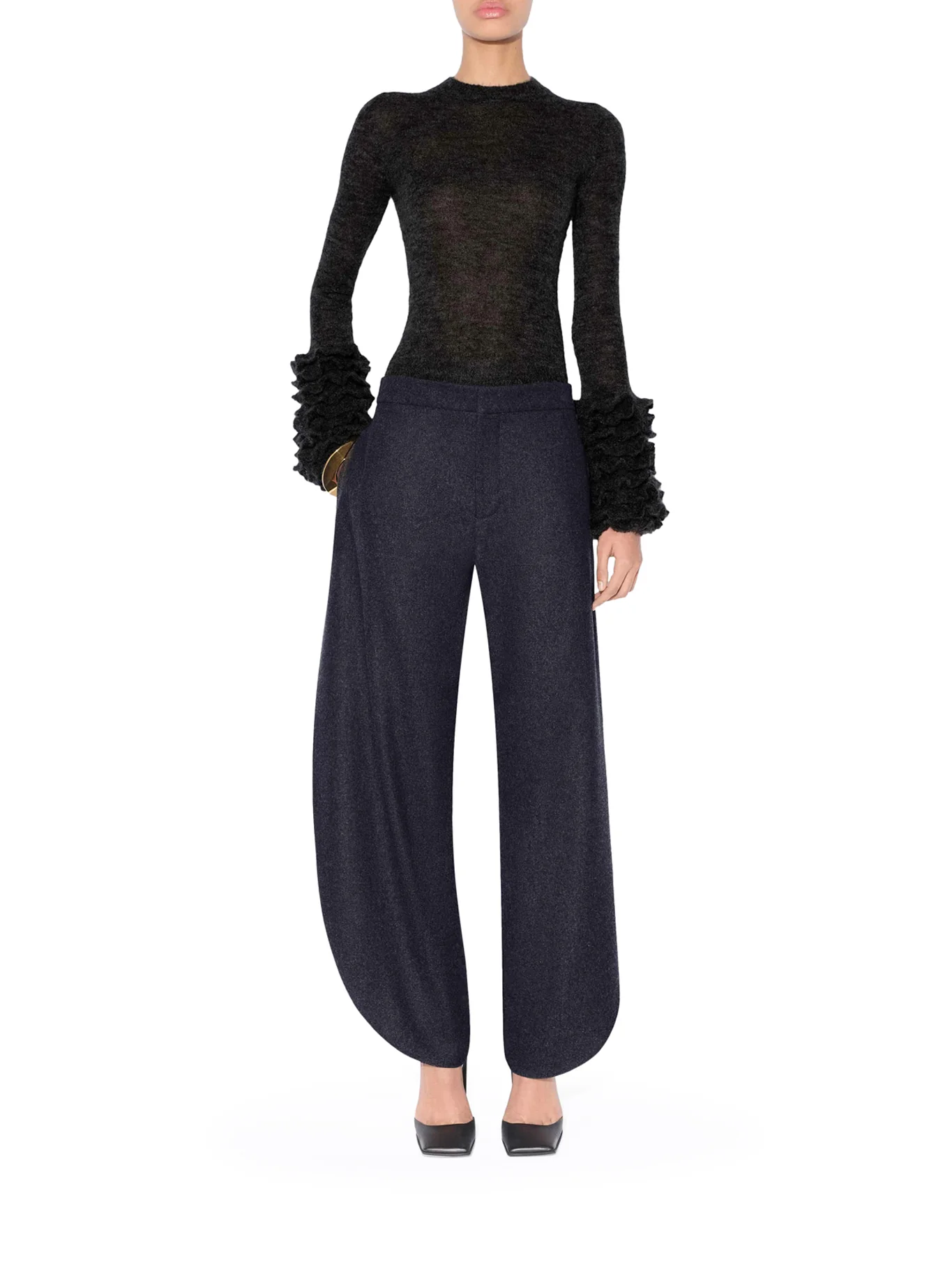 MOHAIR PULLOVER WITH RUFFLES - Image 2