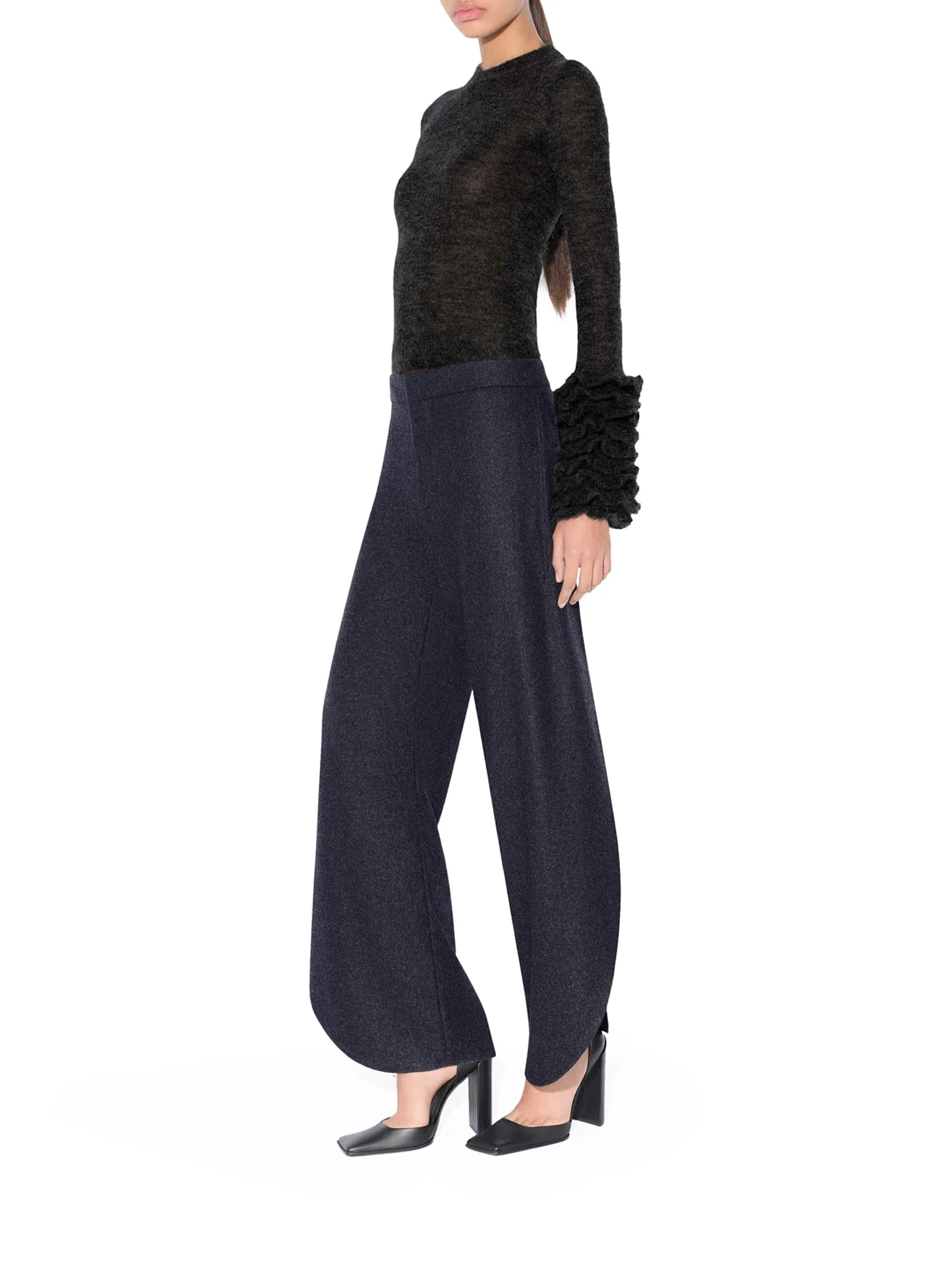 MOHAIR PULLOVER WITH RUFFLES - Image 4
