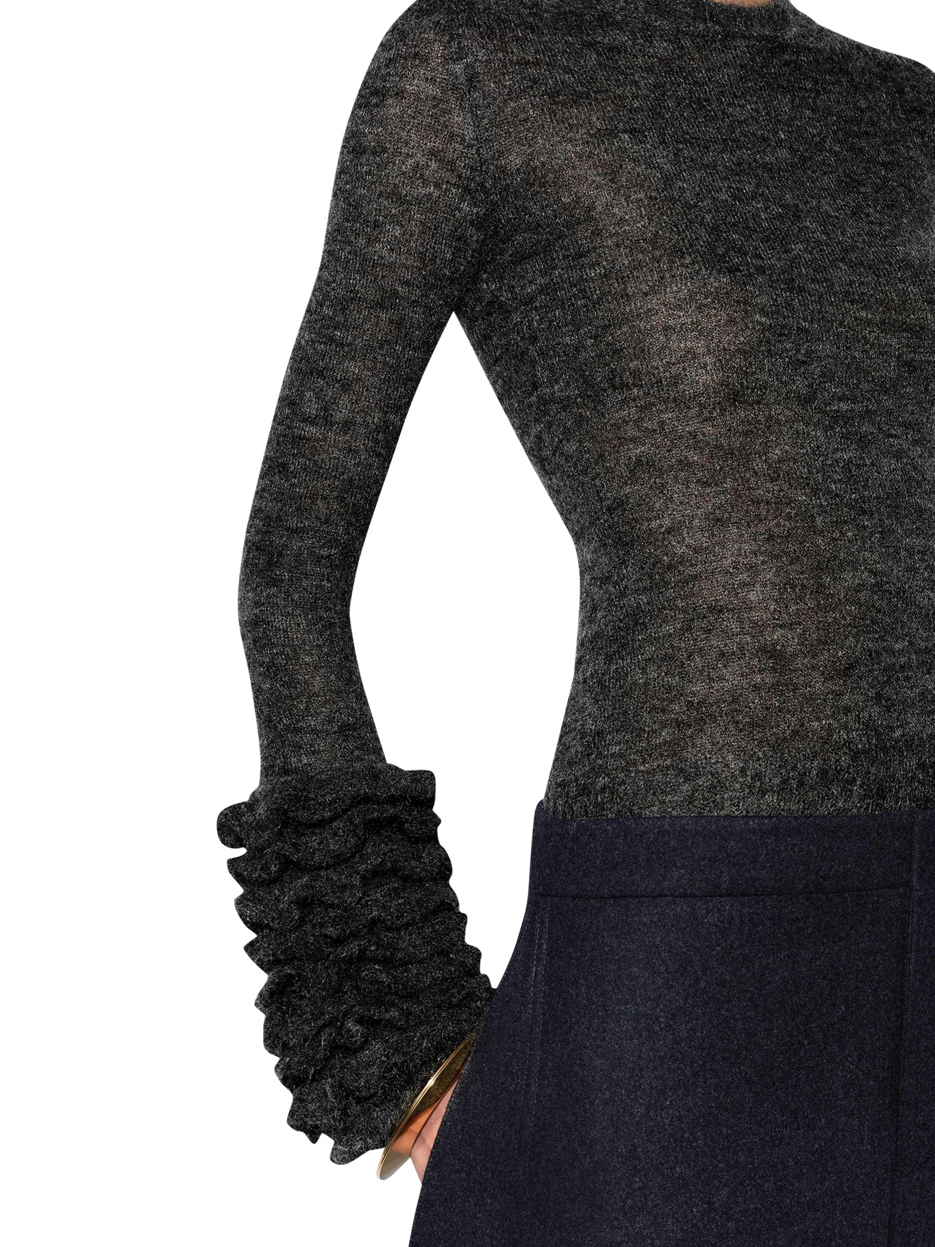 MOHAIR PULLOVER WITH RUFFLES - Image 5