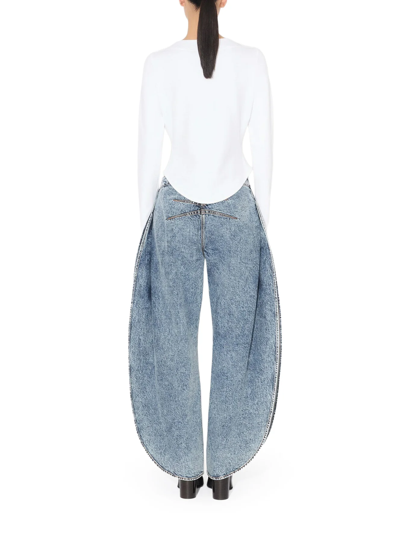 PETAL DENIM TROUSERS - Image 3