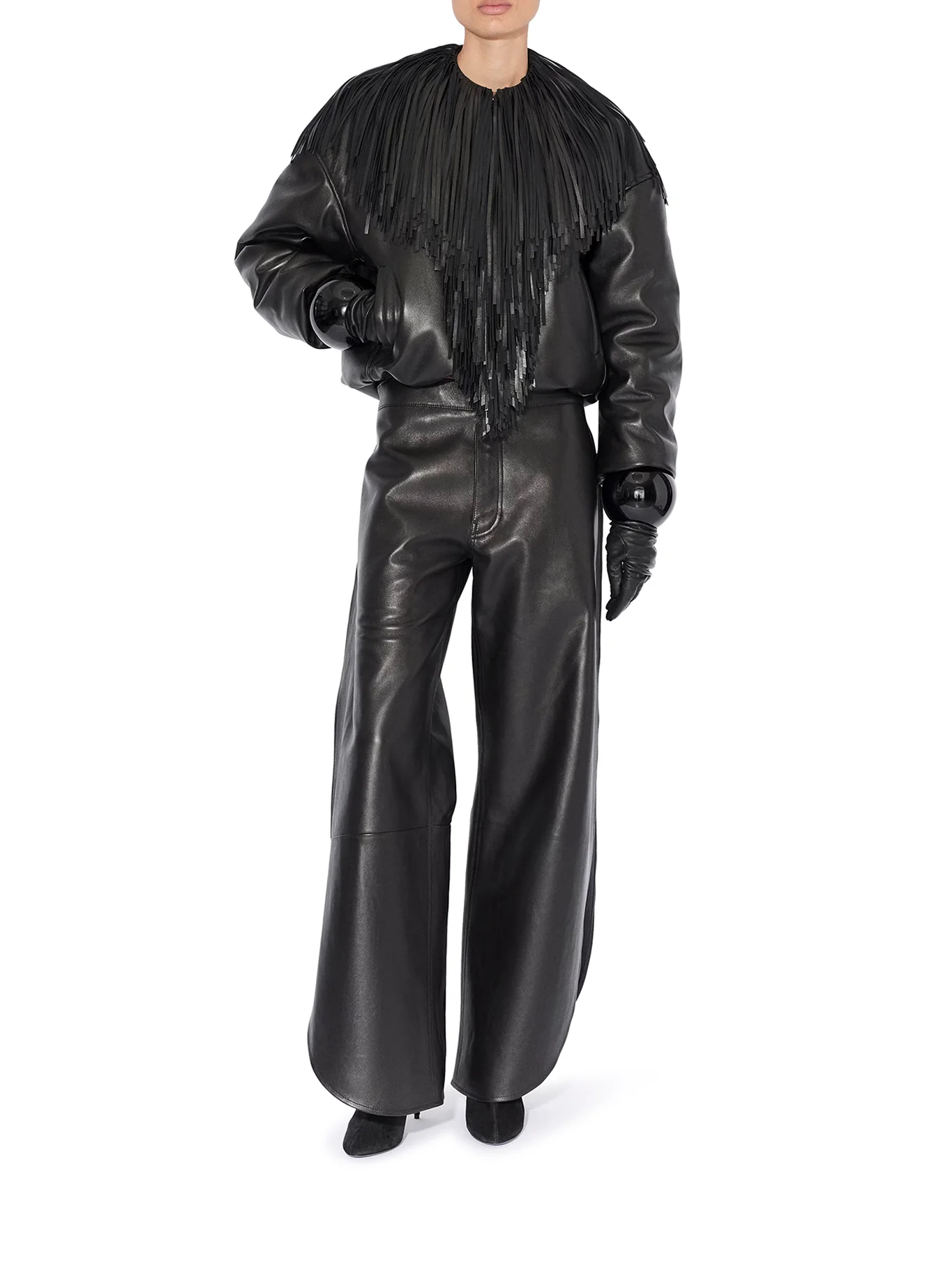 PETAL LAMBSKIN TROUSERS - Image 2