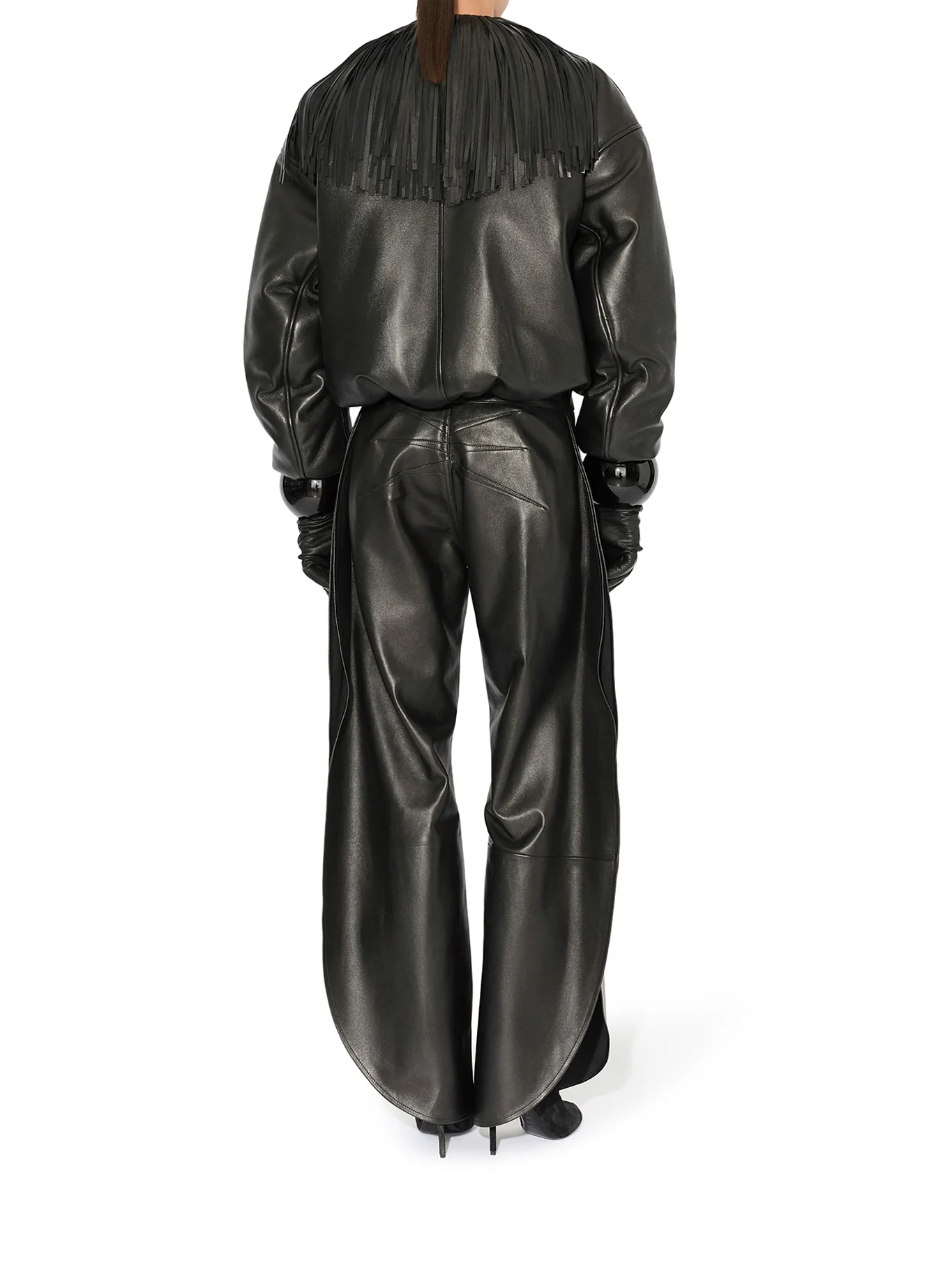 PETAL LAMBSKIN TROUSERS - Image 3