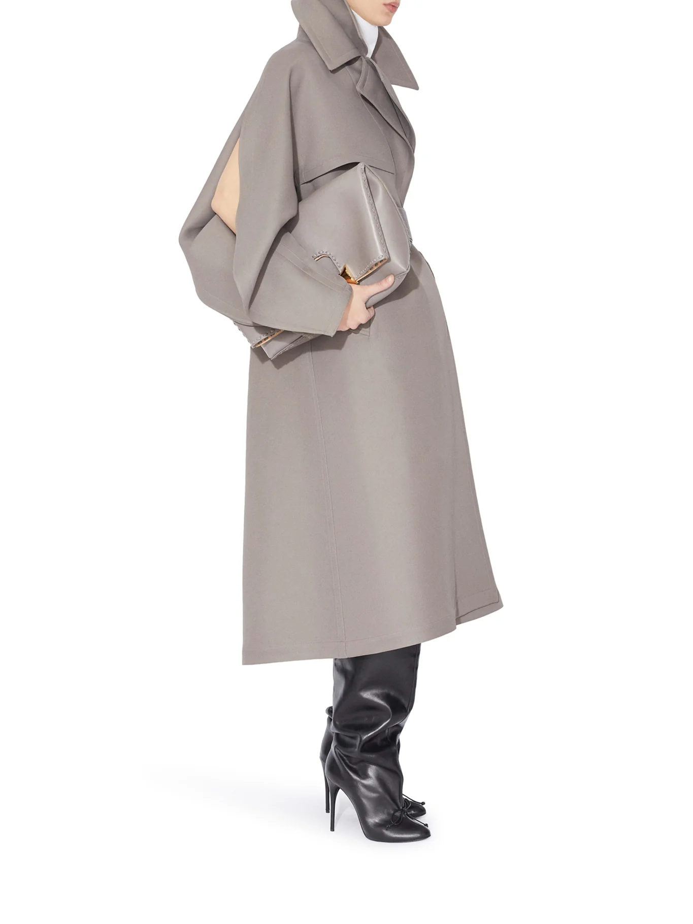 WOOL AND VISCOSE TRENCH - Image 3
