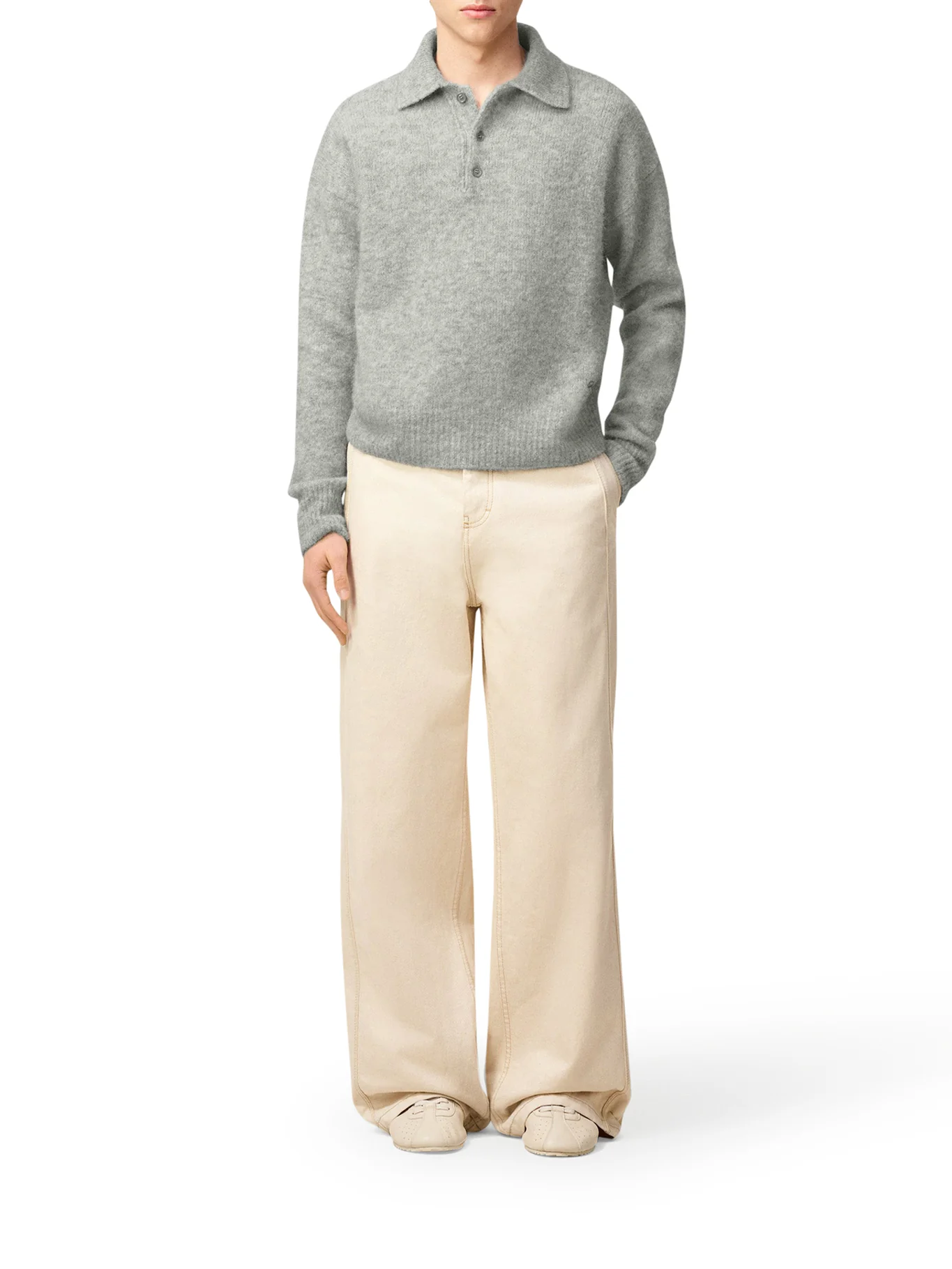 ALPACA LONG-SLEEVED POLO SHIRT - Image 2