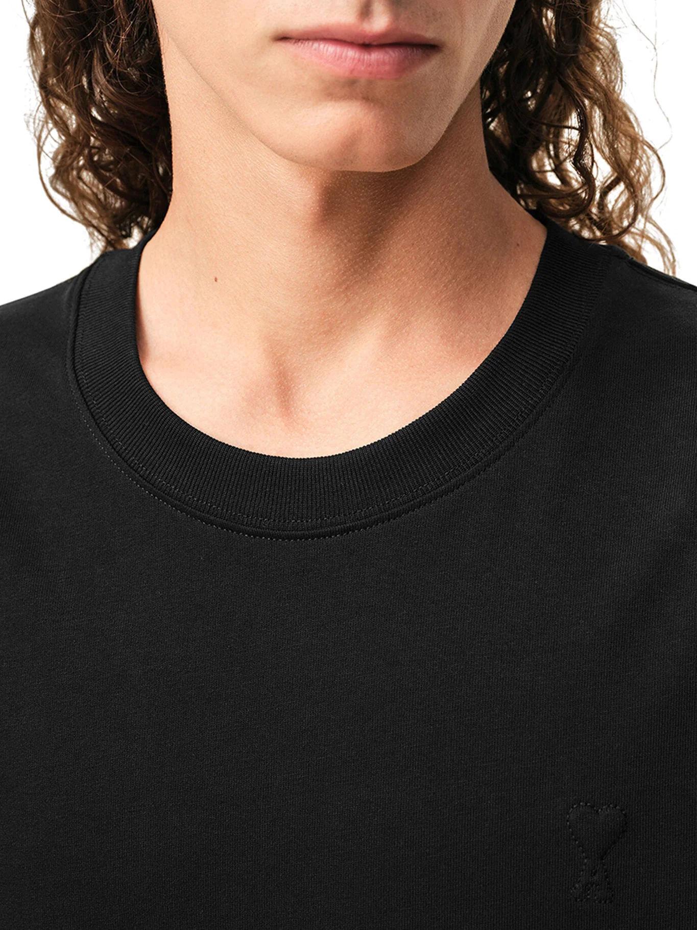 CREW NECK COTTON T-SHIRT WITH AMI DE COEUR LOGO - Image 5