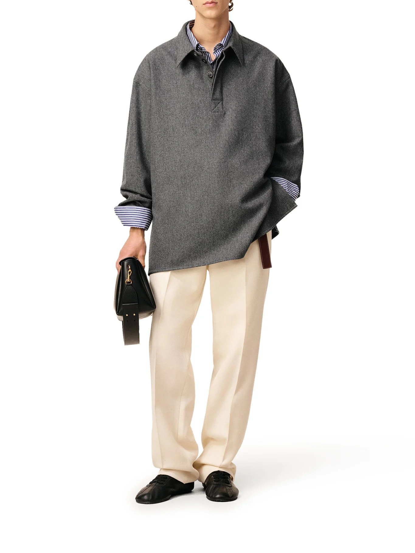 LONG-SLEEVED WOOL POLO SHIRT - Image 2