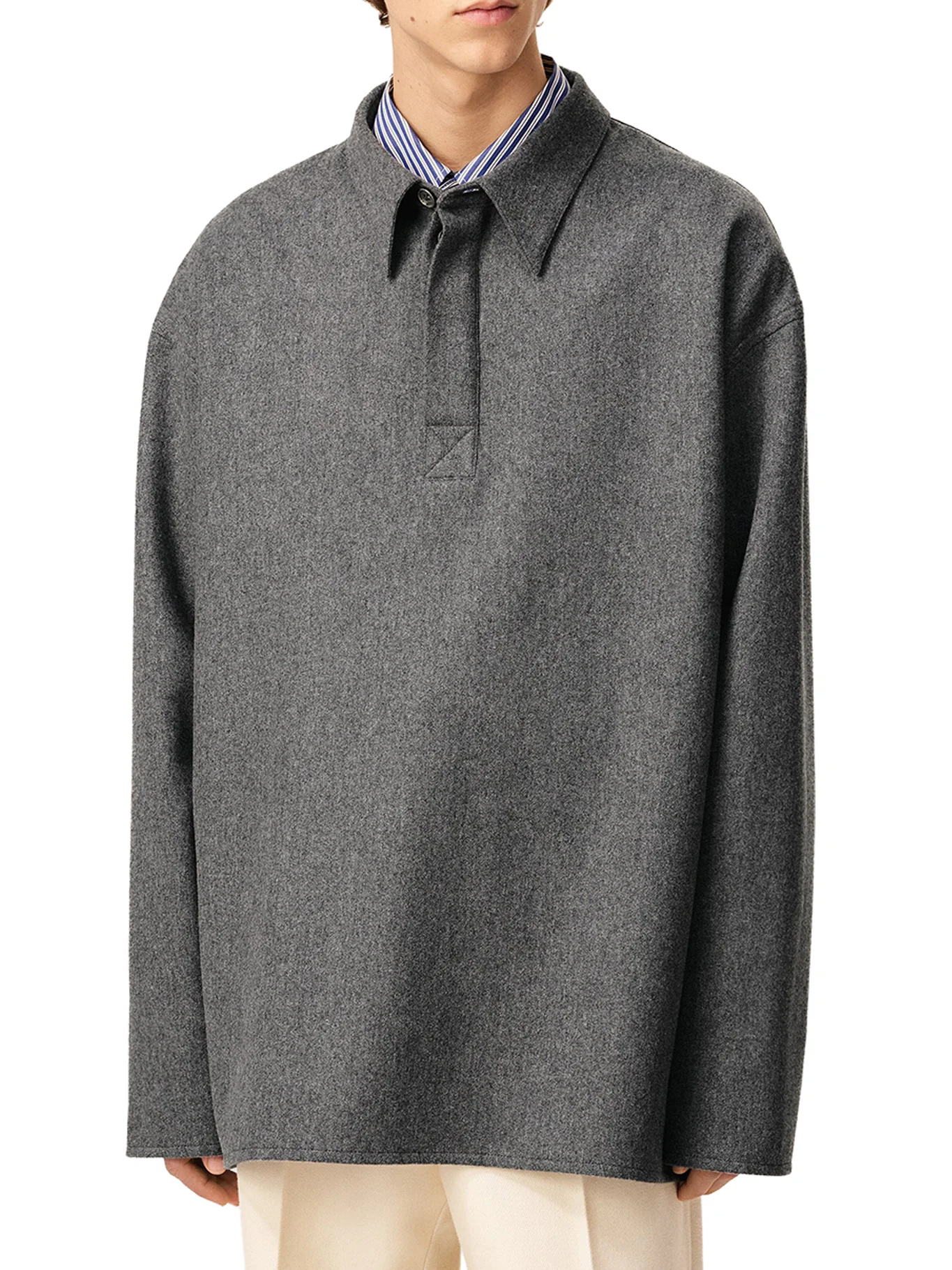 LONG-SLEEVED WOOL POLO SHIRT - Image 3