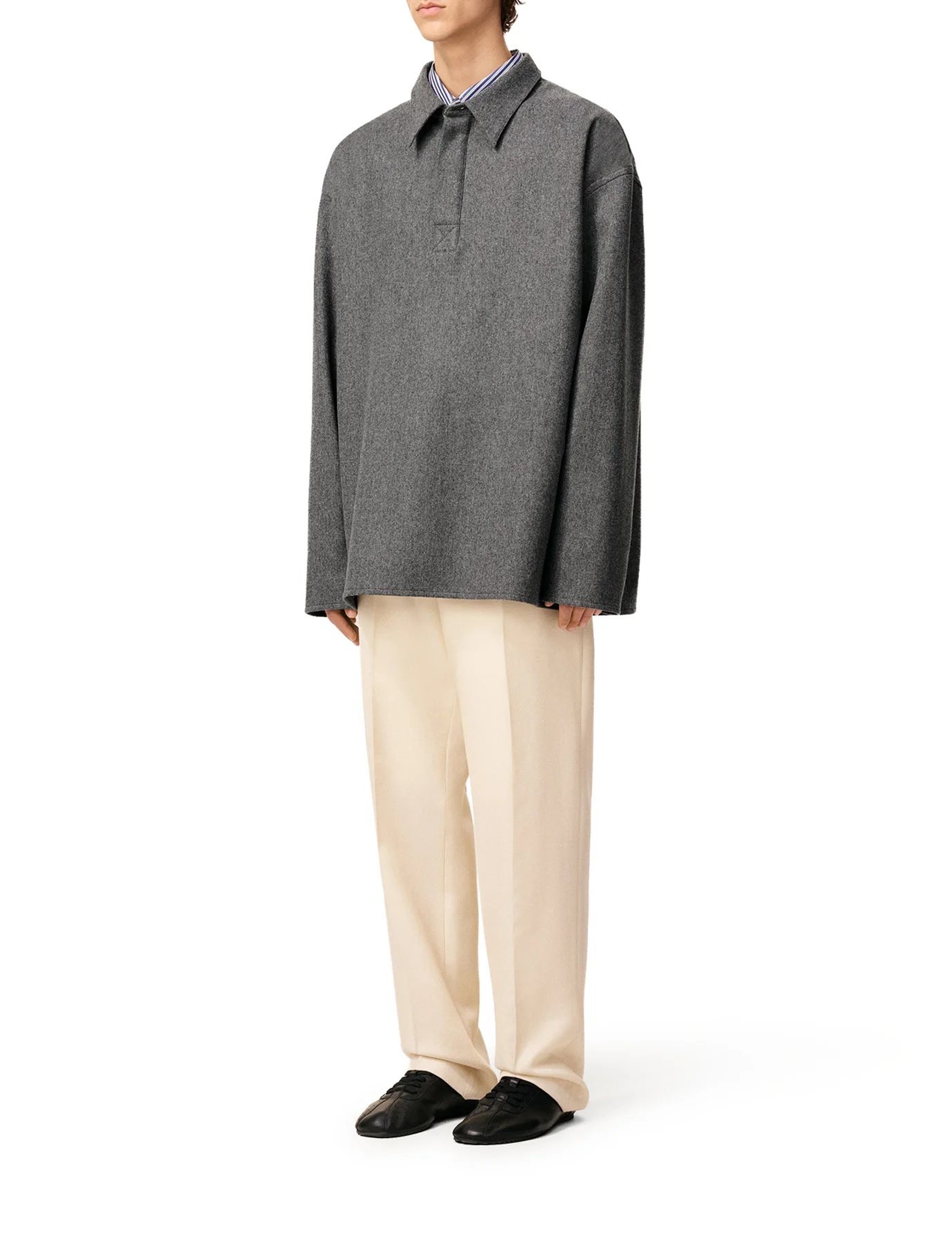 LONG-SLEEVED WOOL POLO SHIRT - Image 5
