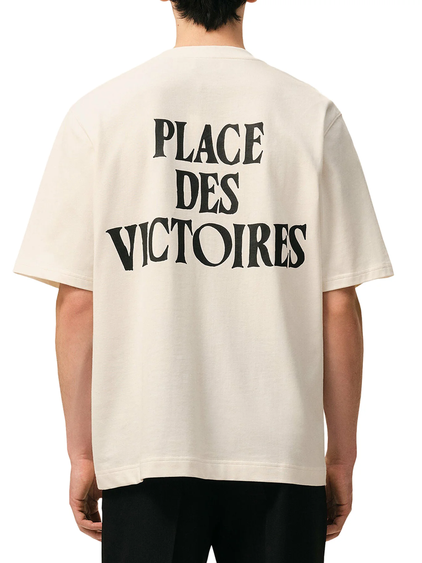 WHITE T-SHIRT WITH PLACE DES VICTOIRES PRINT IN COTTON - Image 3