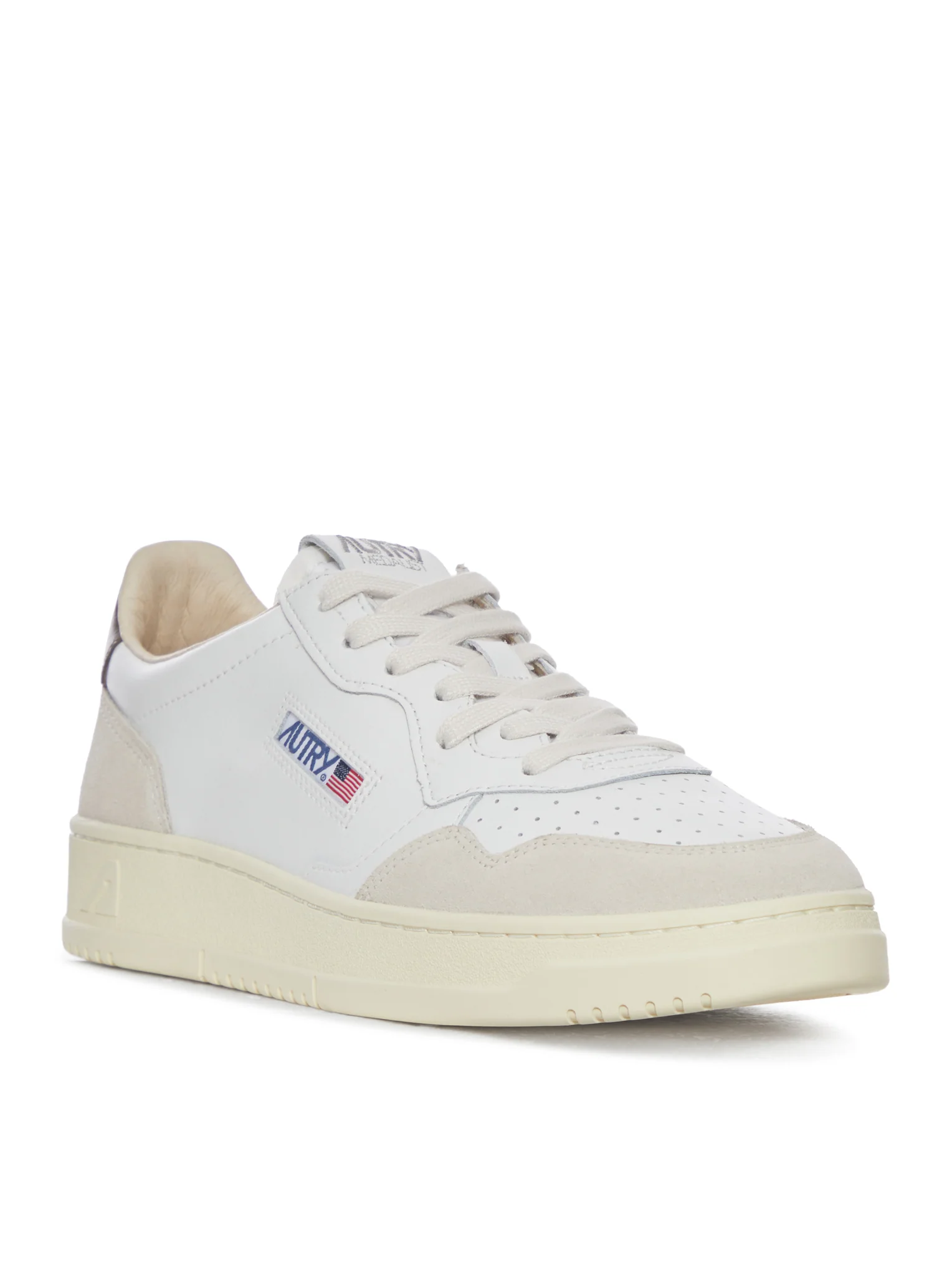 AUTRY MEDIALIST IN WHITE LEATHER - Image 2