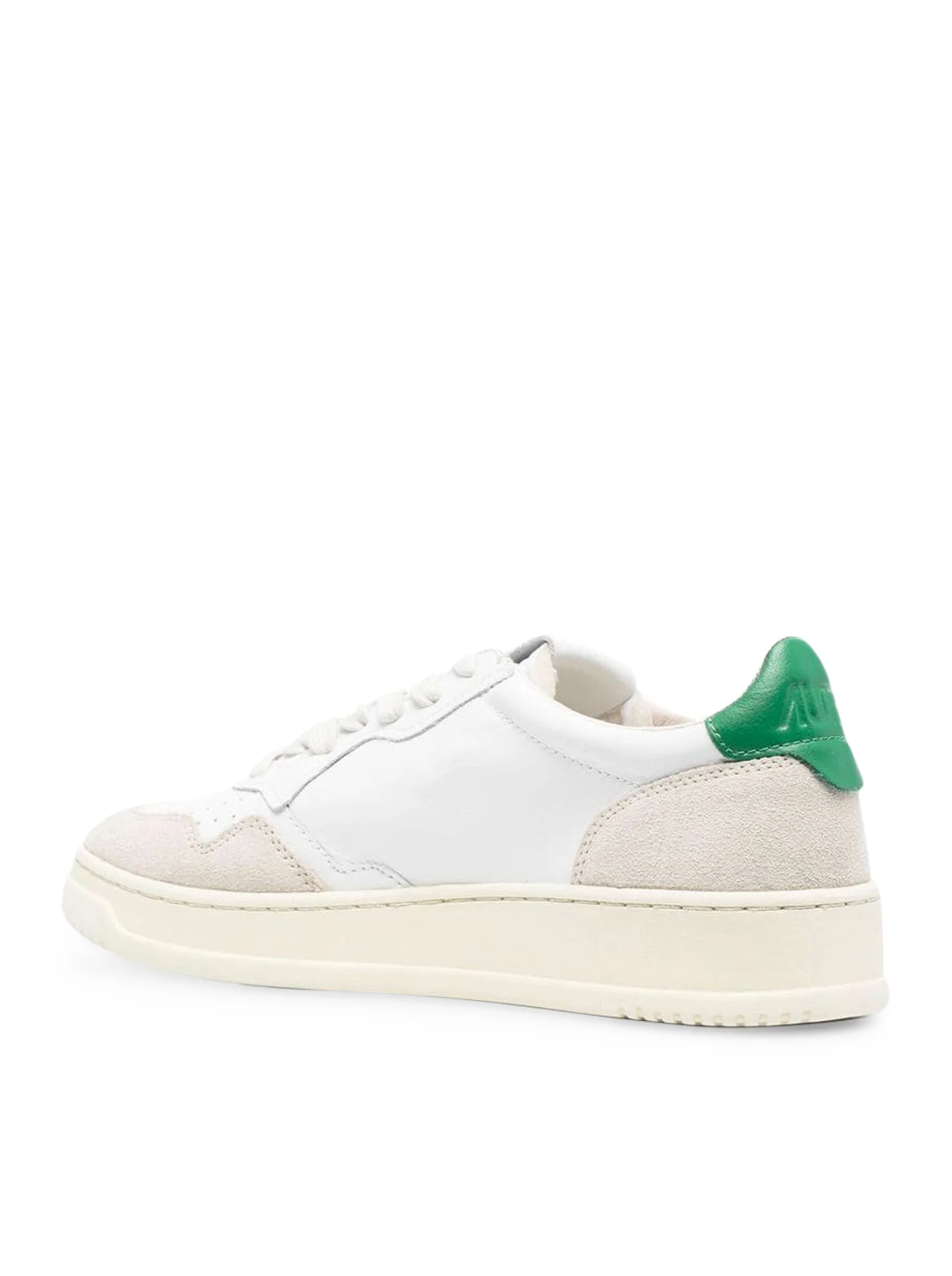 MEDALIST LOW SNEAKERS IN LEATHER AND WHITE GREEN SUEDE - Image 3