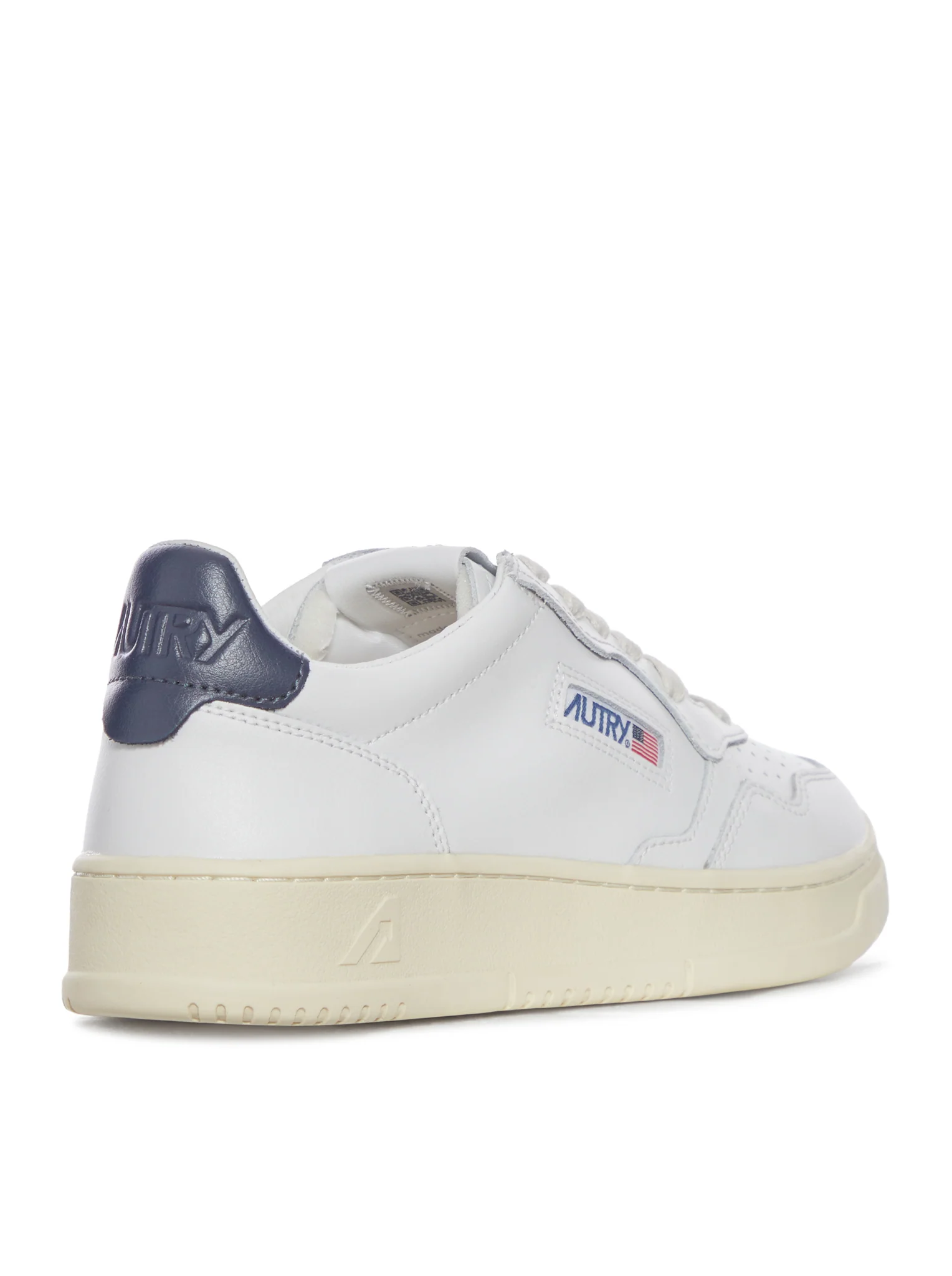 MEDALIST LOW SNEAKERS IN WHITE AND BLUE LEATHER - Image 3