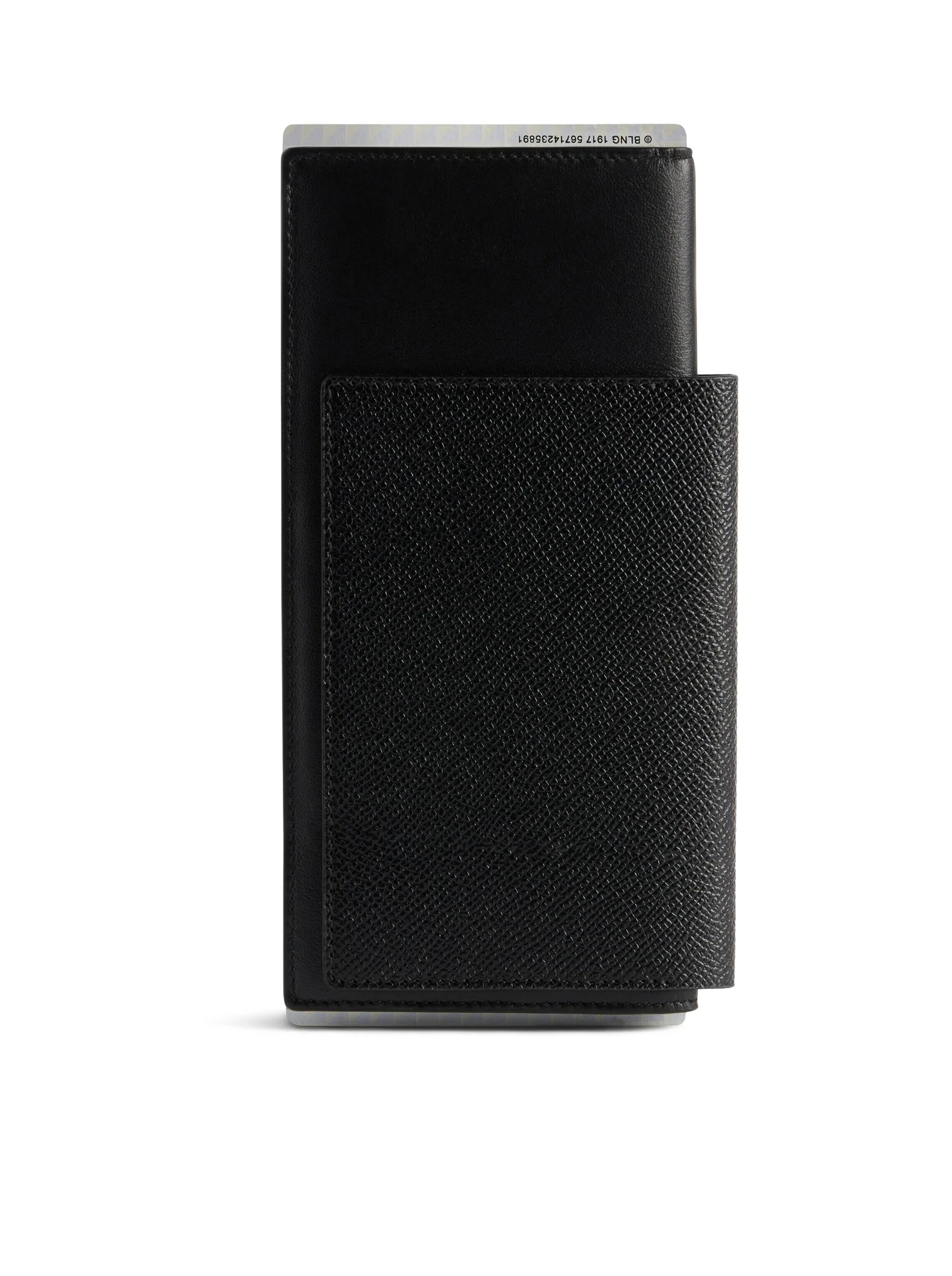 1-CARD LONG PASSPORT WALLET IN BLACK - Image 2