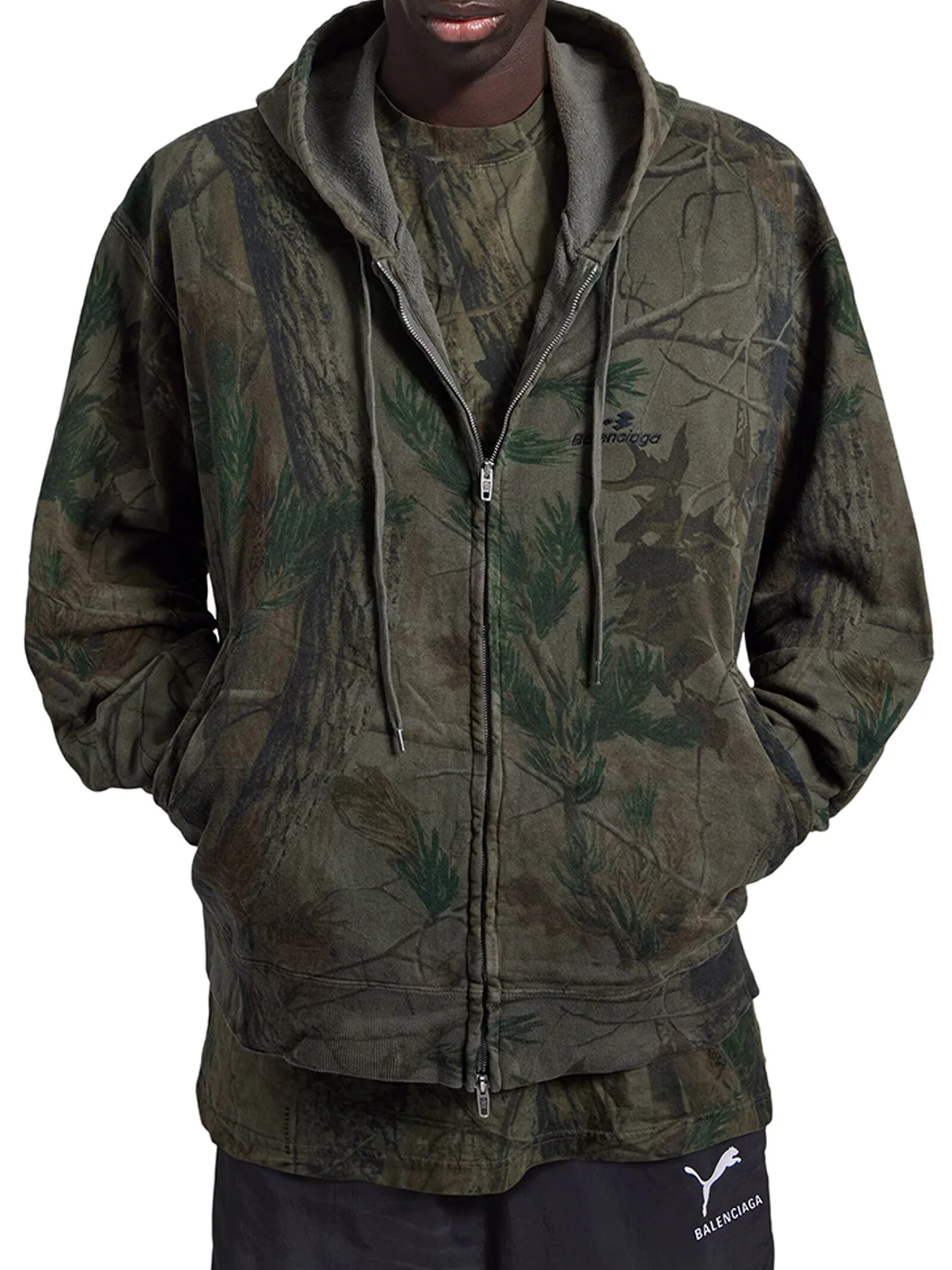 DIAMOND B OVERSIZED ZIP HOODIE - Image 3