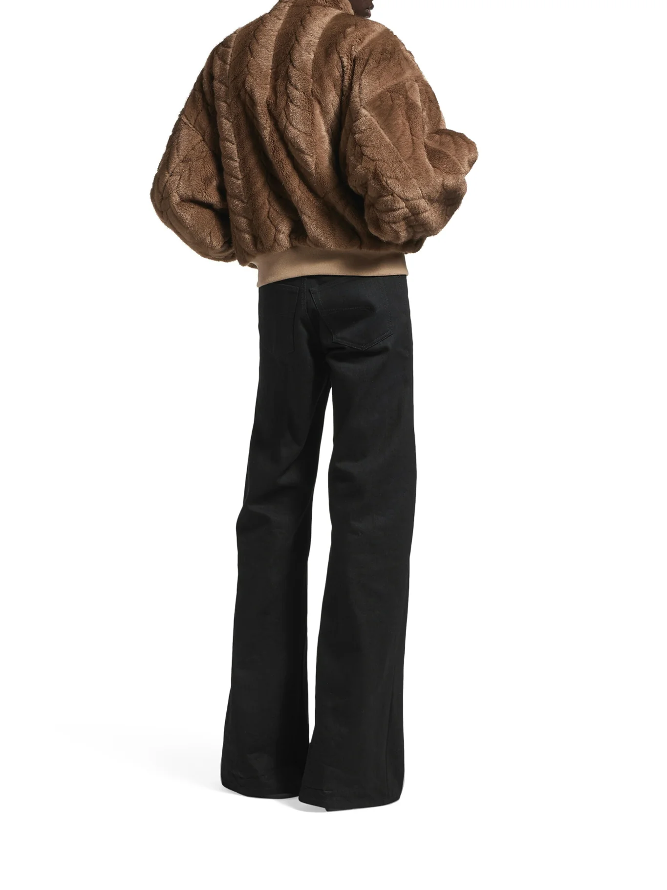CROPPED JACKET WITH RAISED CABLE PATTERN - Image 3