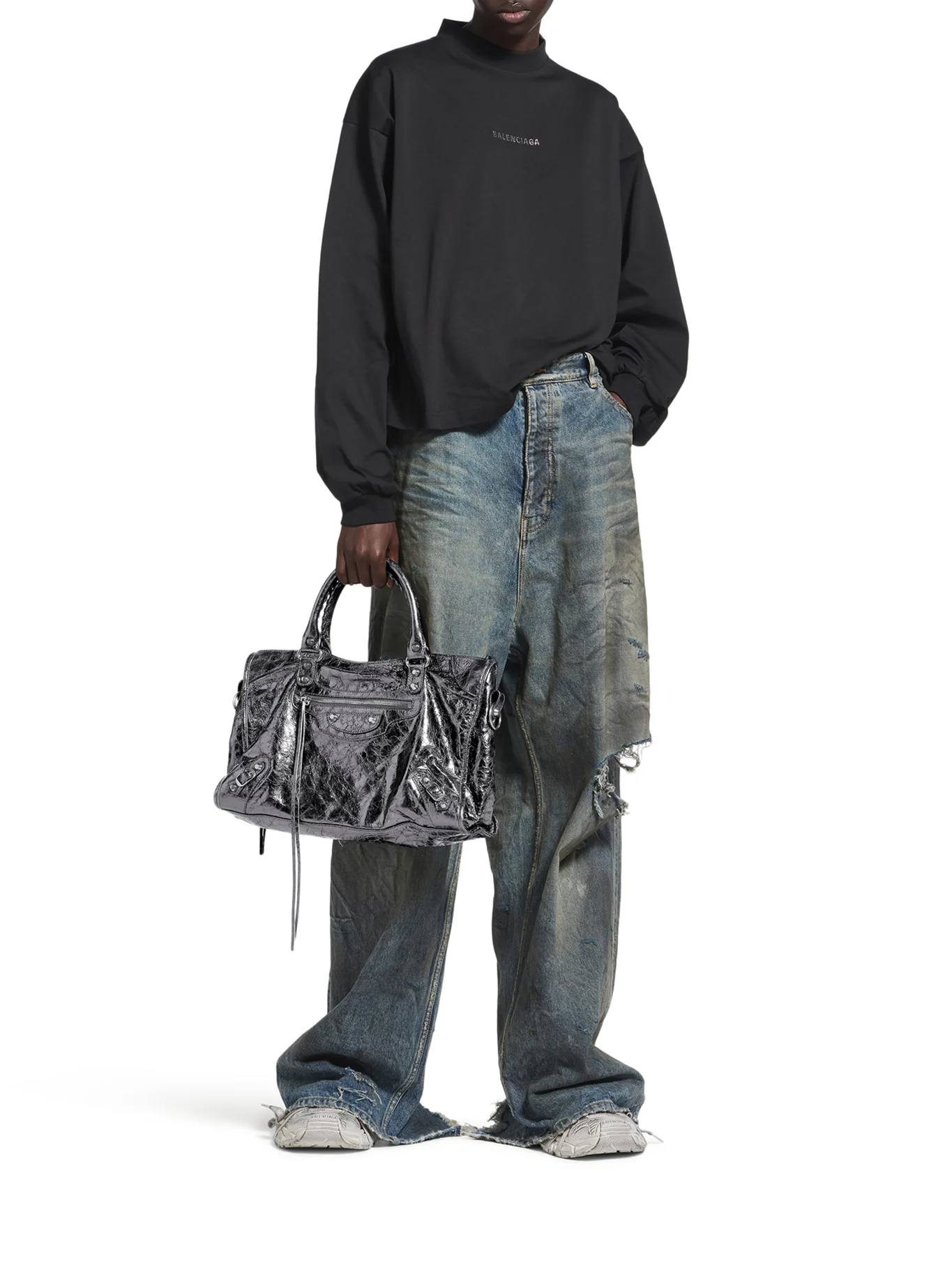LE CITY MEDIUM BAG IN STEEL GREY - Image 2