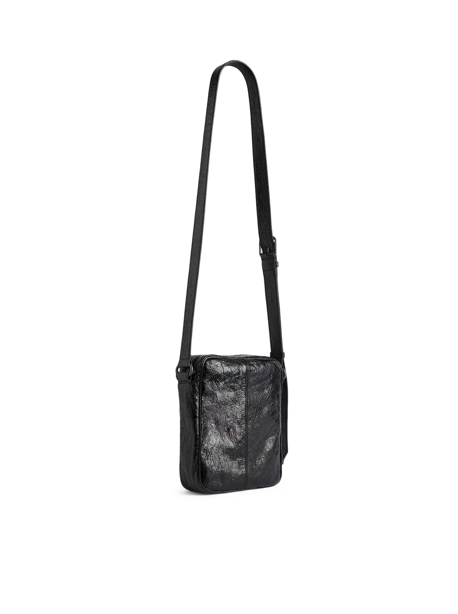 LE CITY MEN`S VERTICAL CROSSBODY BAG IN BLACK - Image 4