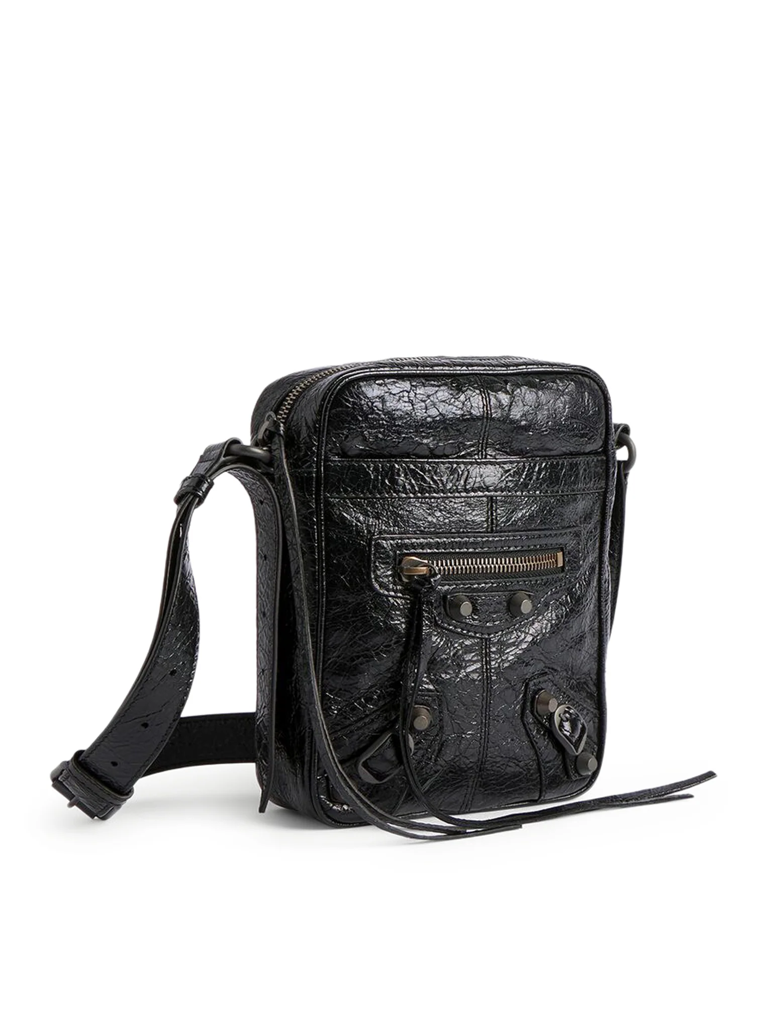 LE CITY MEN`S VERTICAL CROSSBODY BAG IN BLACK - Image 5
