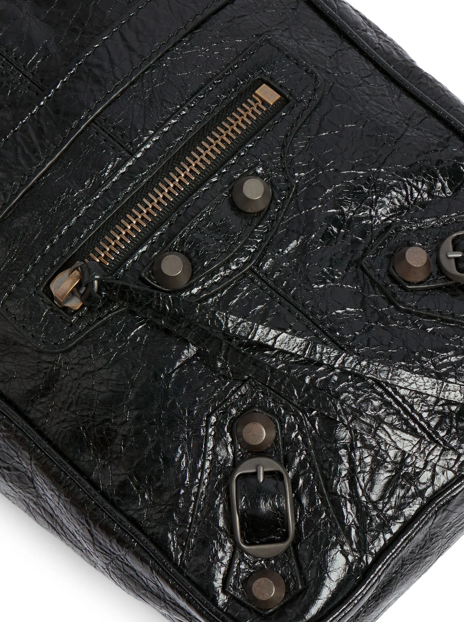 LE CITY MEN`S VERTICAL CROSSBODY BAG IN BLACK - Image 7