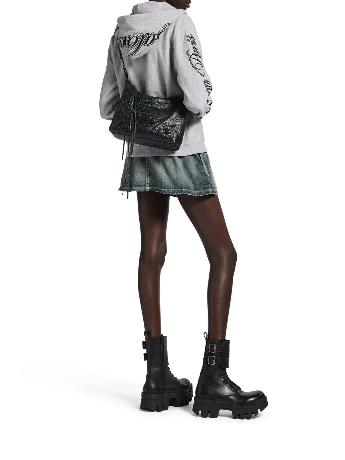 LE CITY SMALL ARENA LAMBSKIN HOBO BAG - Image 3