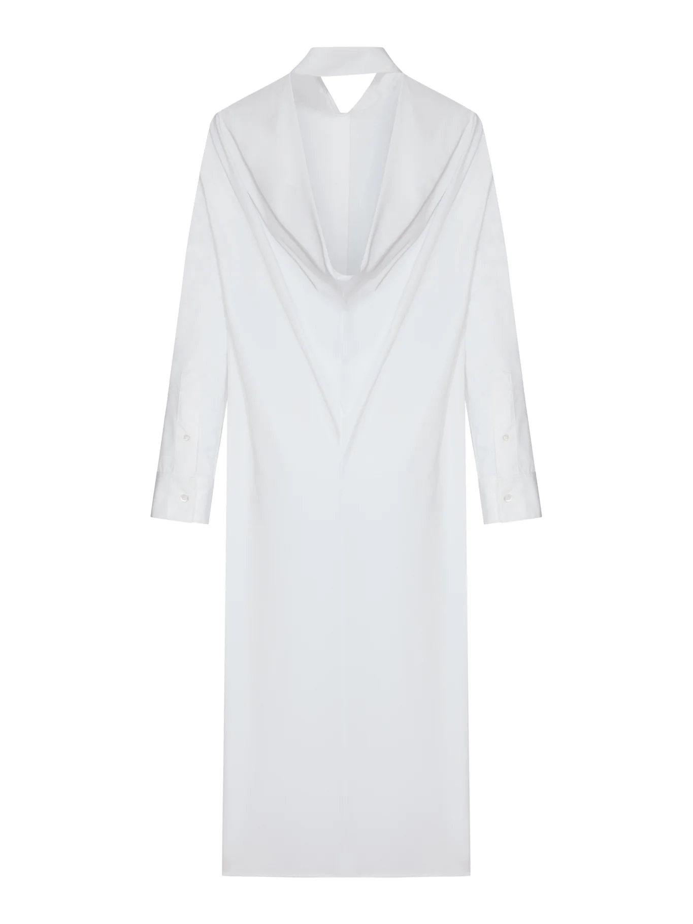 LONG CHEMISIER DRESS WITH DRAPE ON THE BACK - Image 2