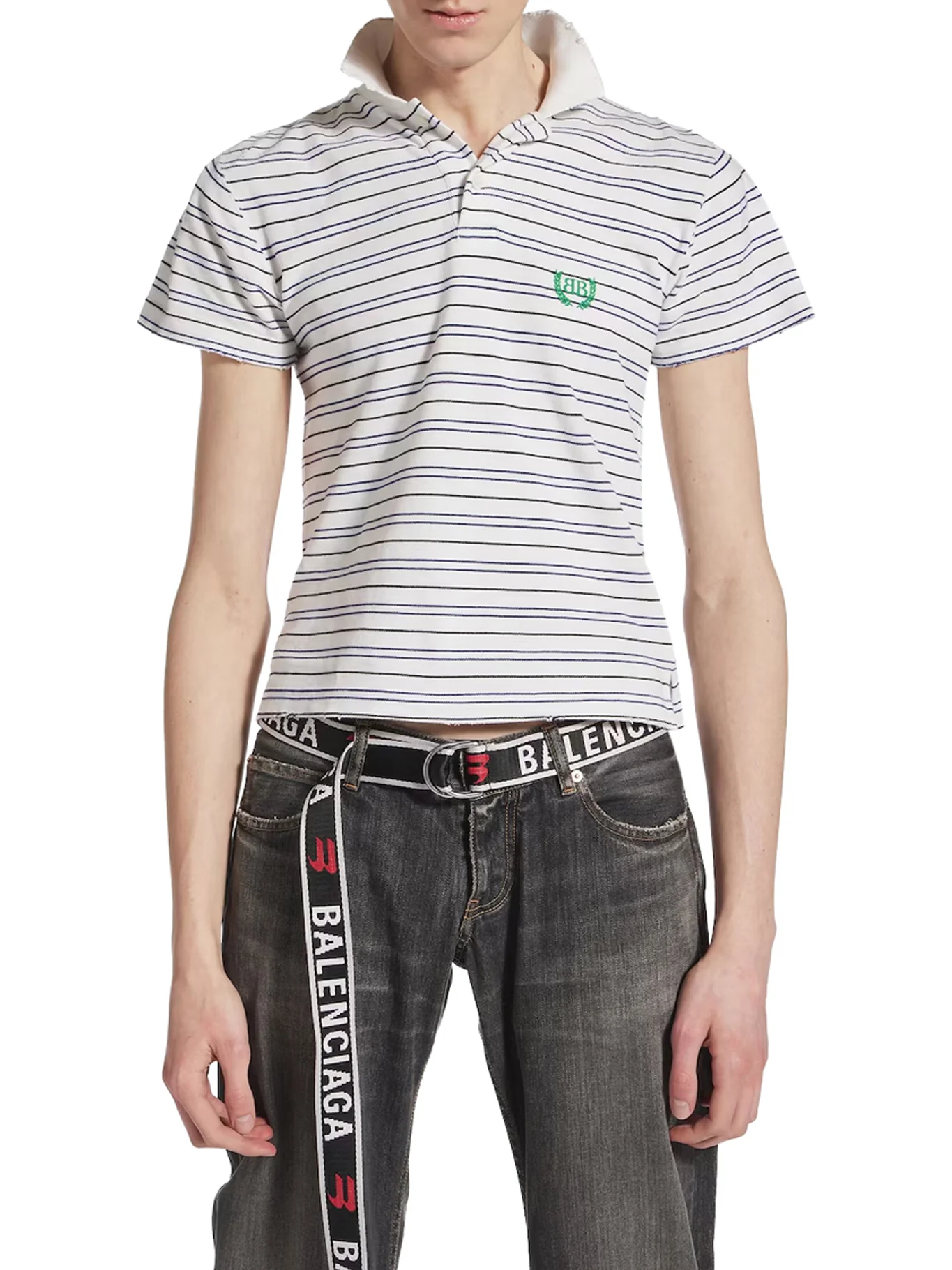 MEN`S D RING BELT IN GRAY - Image 2