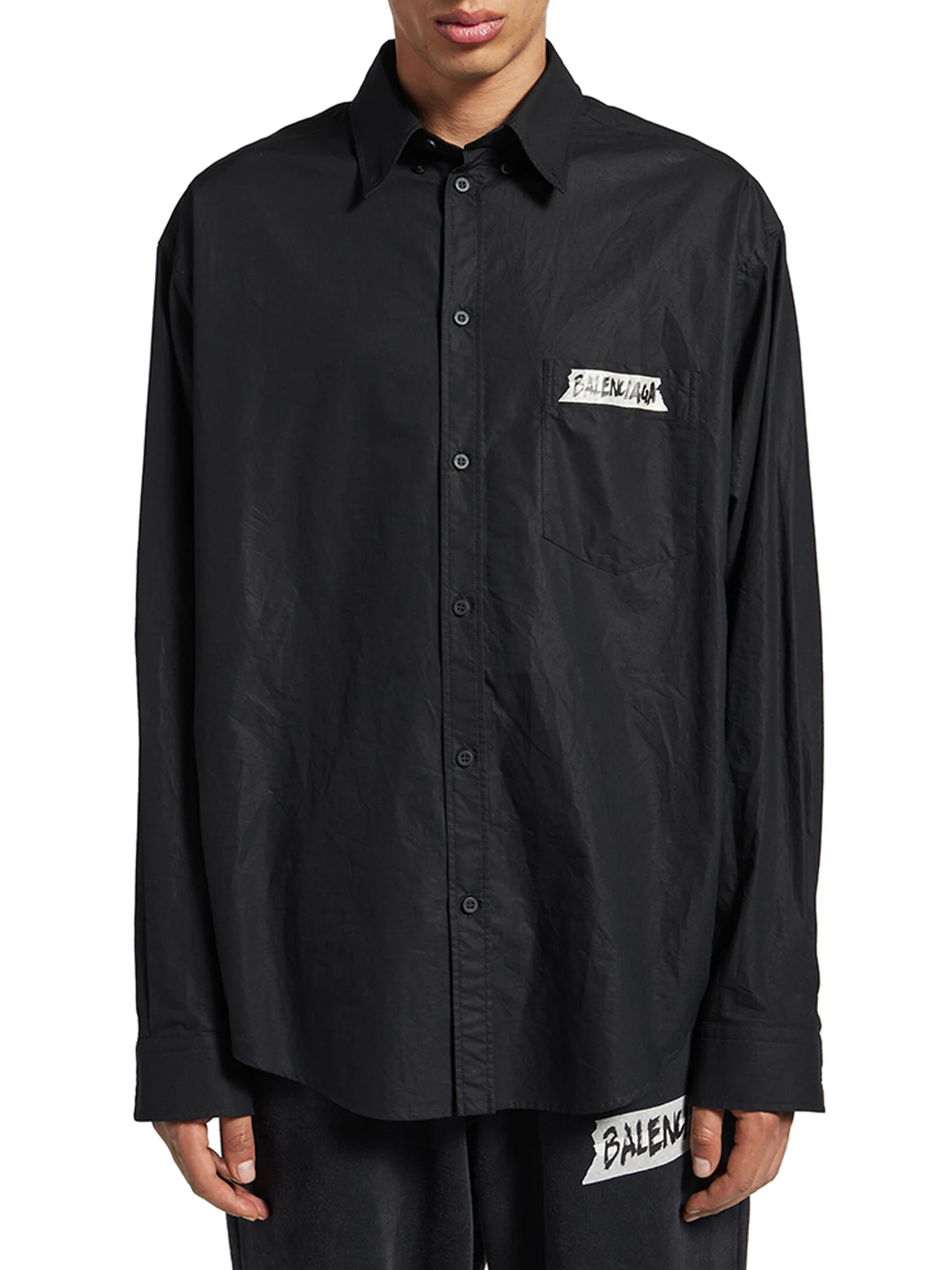 MEN`S LARGE FIT LONG-SLEEVED MASKING TAPE SHIRT - Image 3