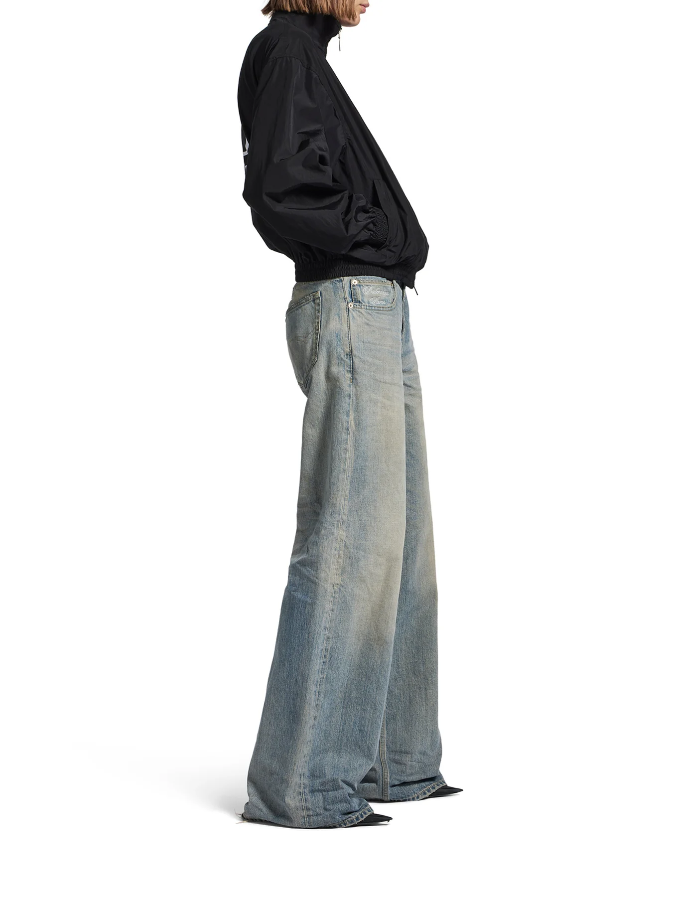 ORGANIC COTTON DENIM WIDE-LEG BAGGY TROUSERS - Image 5