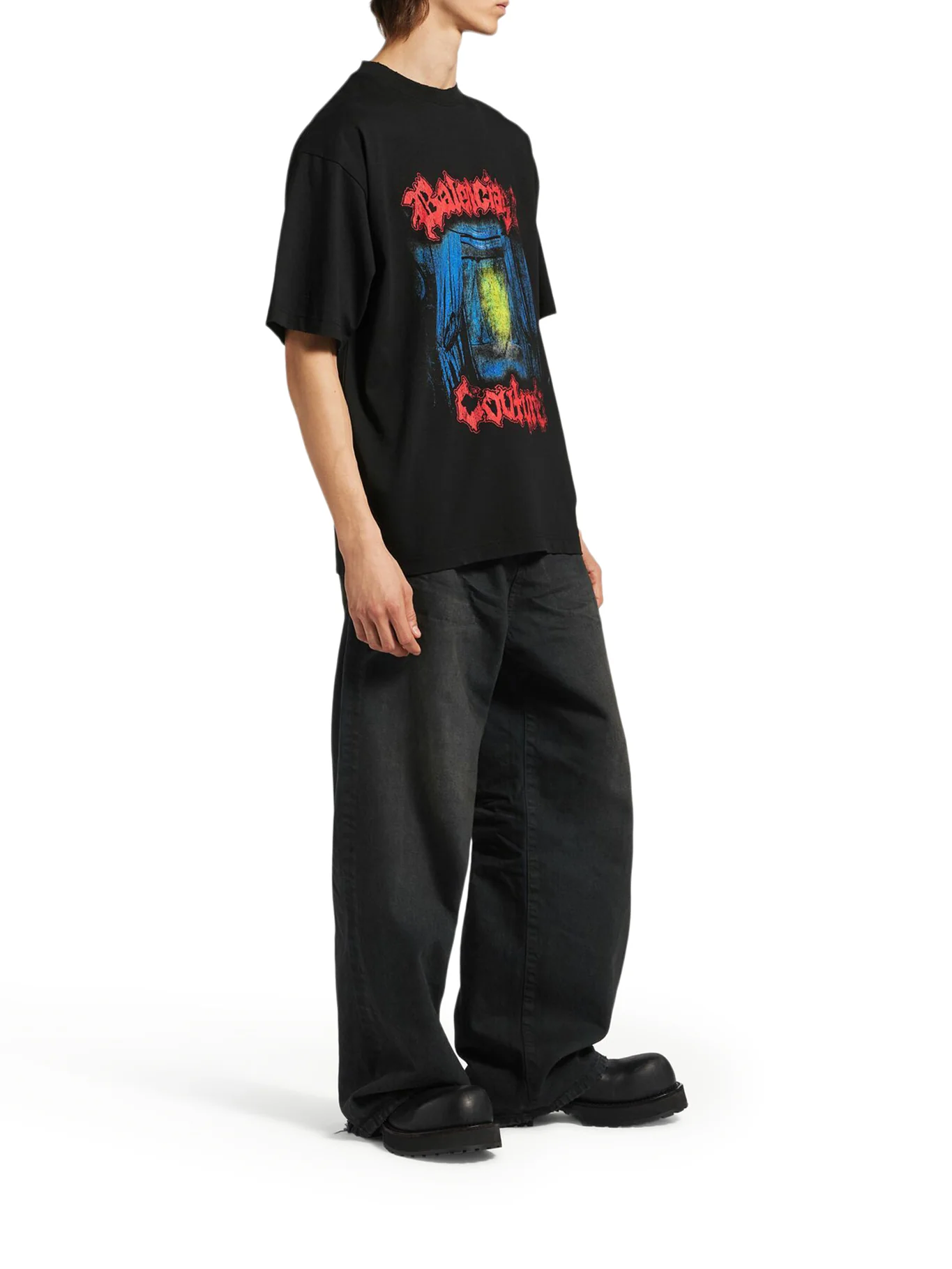 SALON DE COUTURE MEDIUM FIT T-SHIRT IN BLACK - Image 3