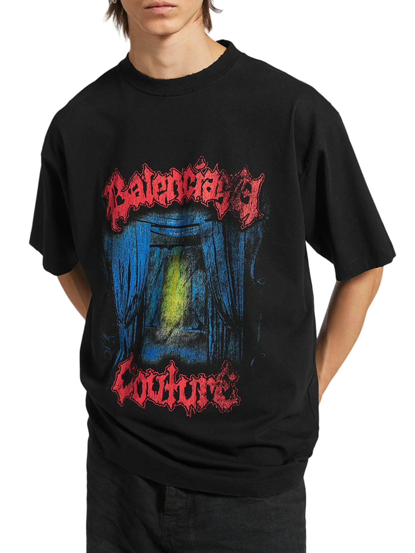 SALON DE COUTURE MEDIUM FIT T-SHIRT IN BLACK - Image 4