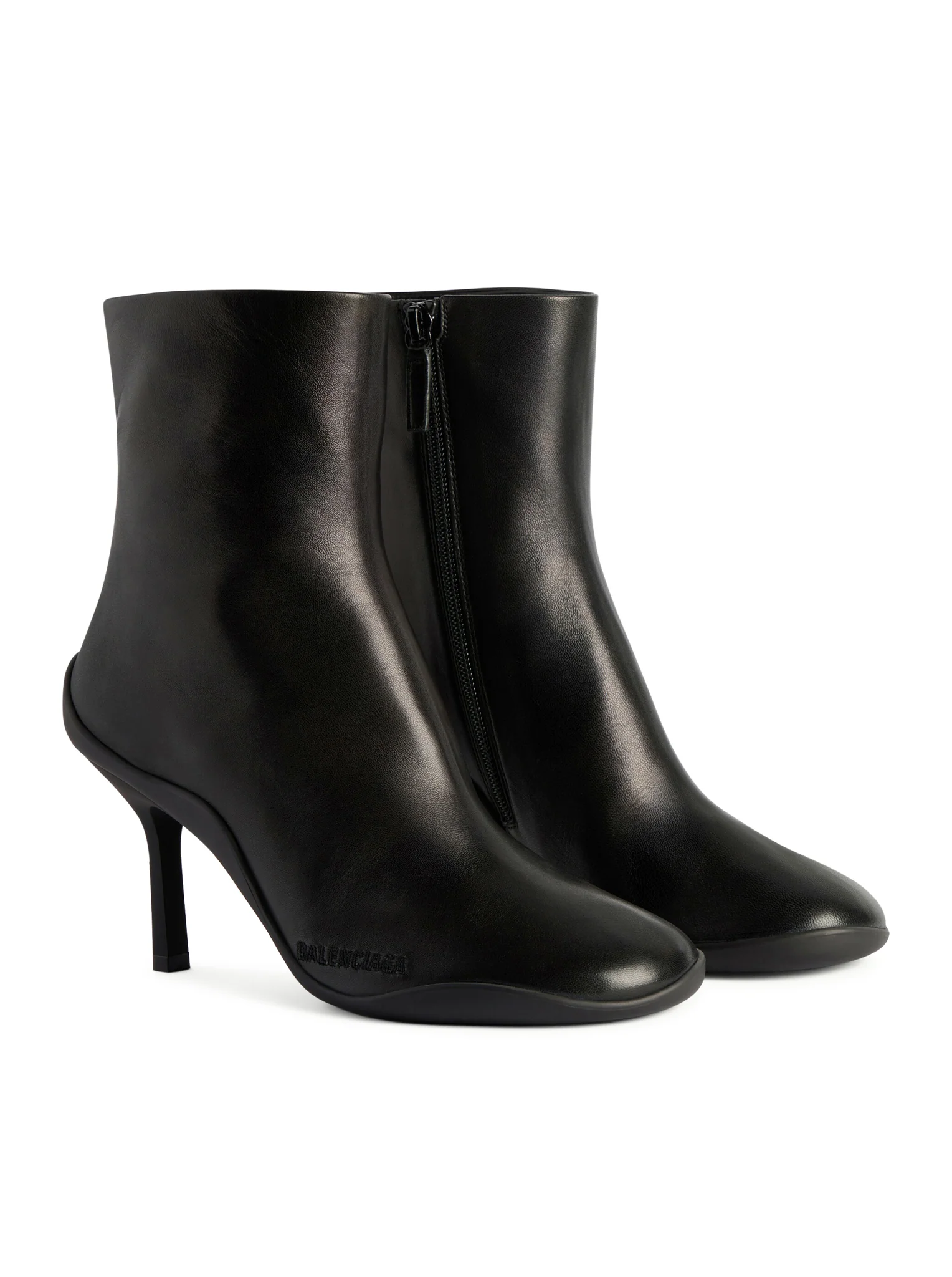 SHIBUYA 80MM SHINY SHEEPSKIN ANKLE BOOTS - Image 4