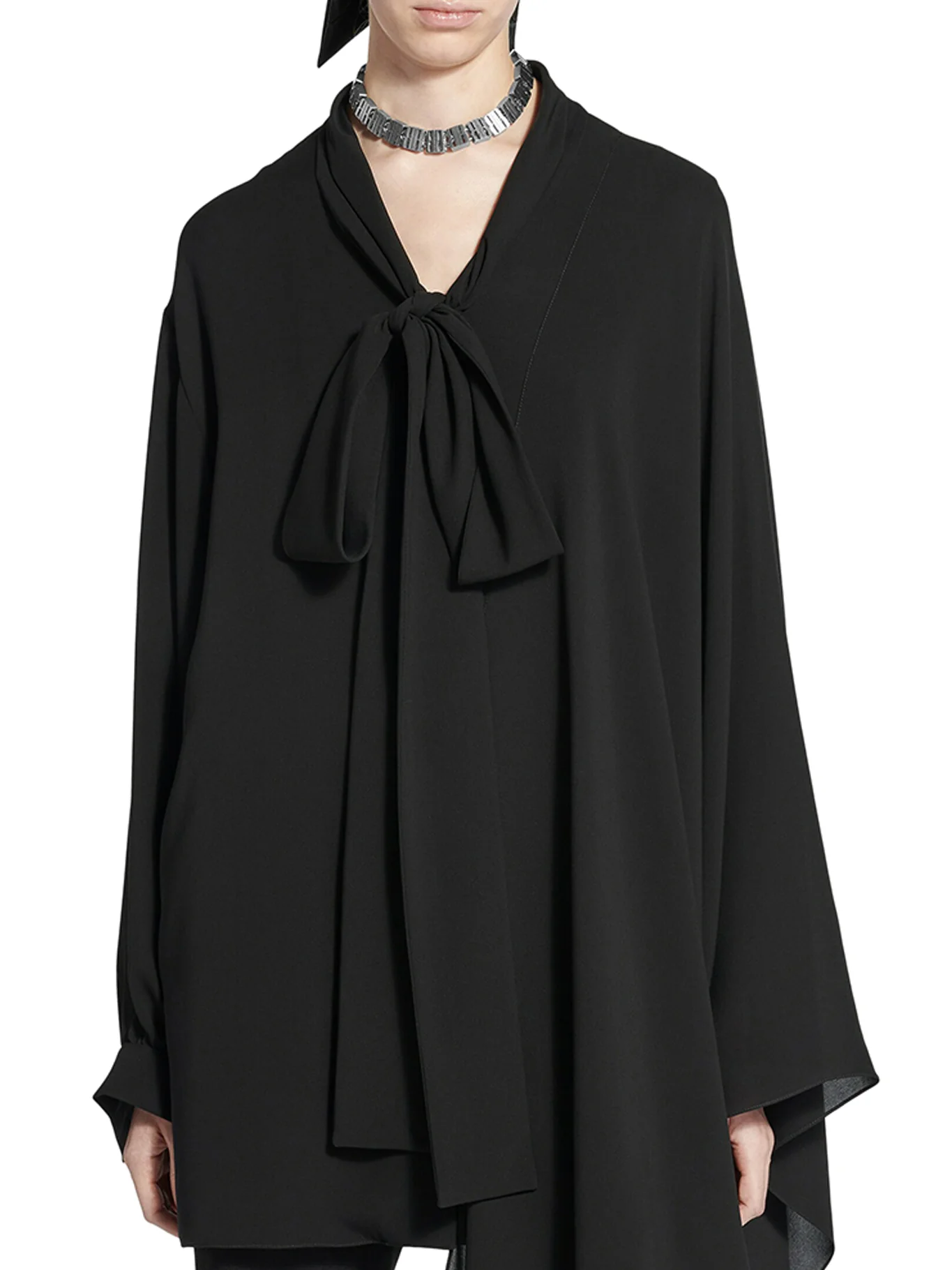 SILK BLOUSE WITH SCARF - Image 3