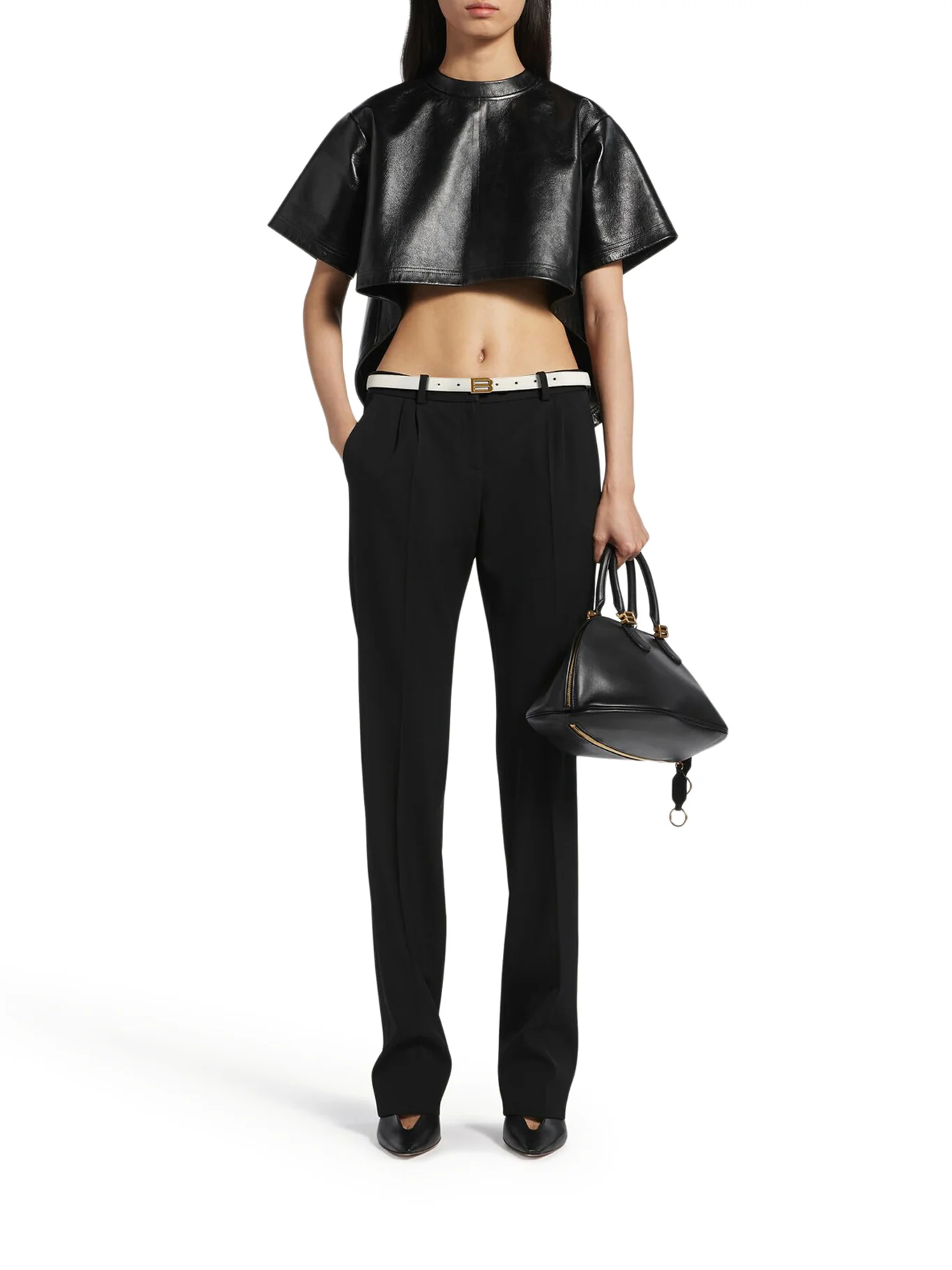 SLIM FIT TAILORED TROUSERS - Image 2