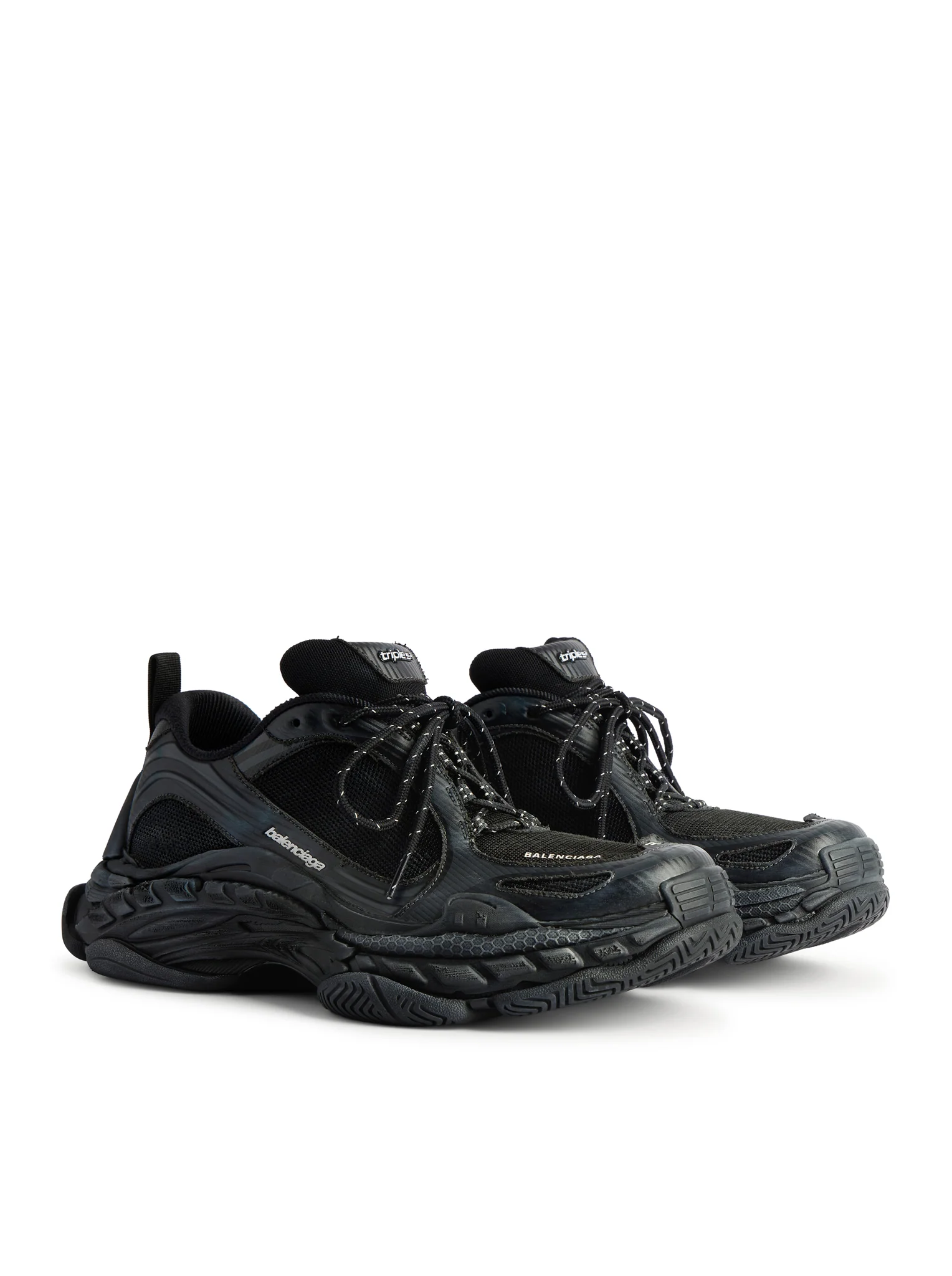 TRIPLE S 2 SNEAKER IN BLACK/DARK GREY - Image 4