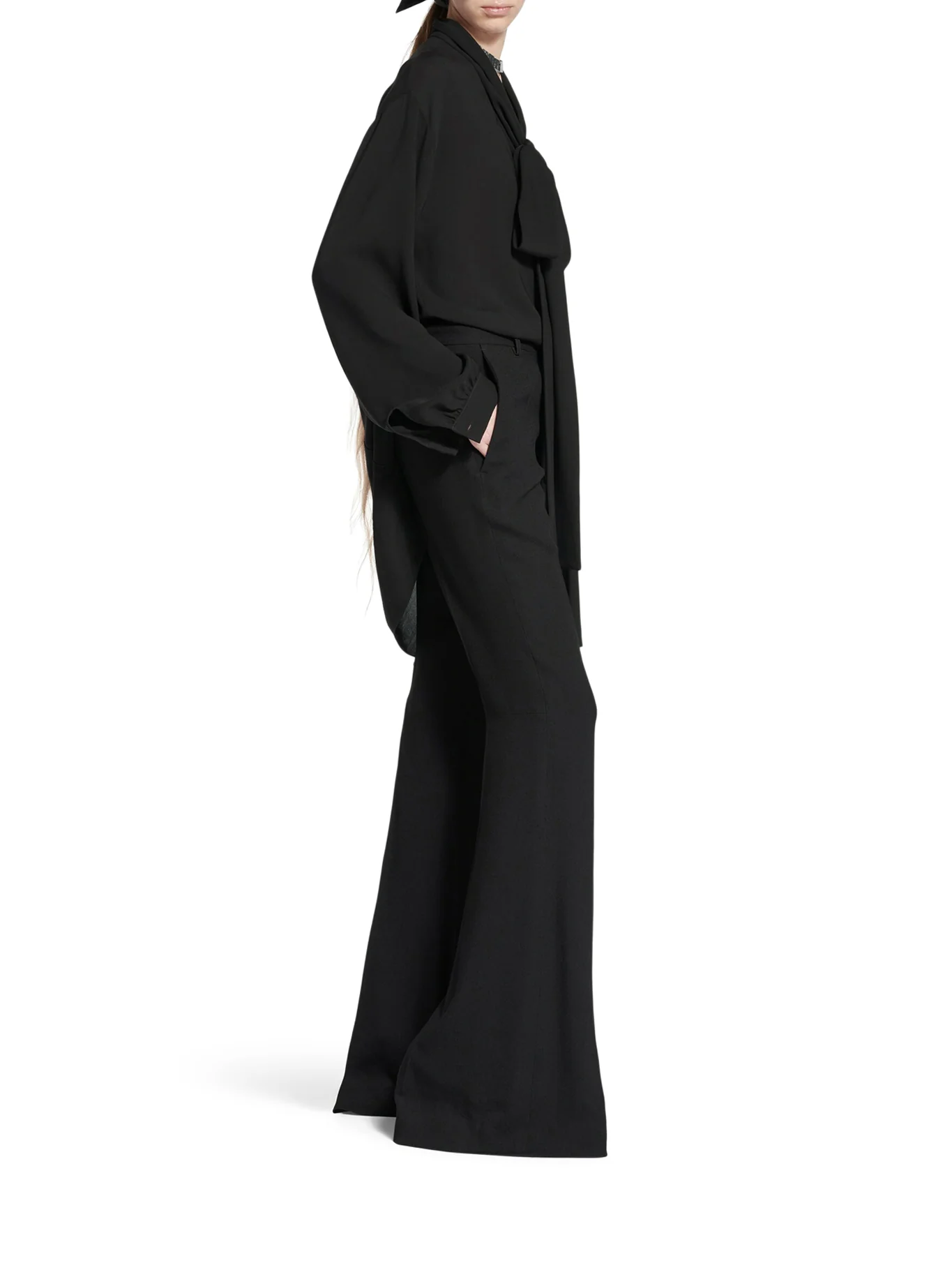 FLARED TROUSERS IN FLUID VISCOSE - Image 4