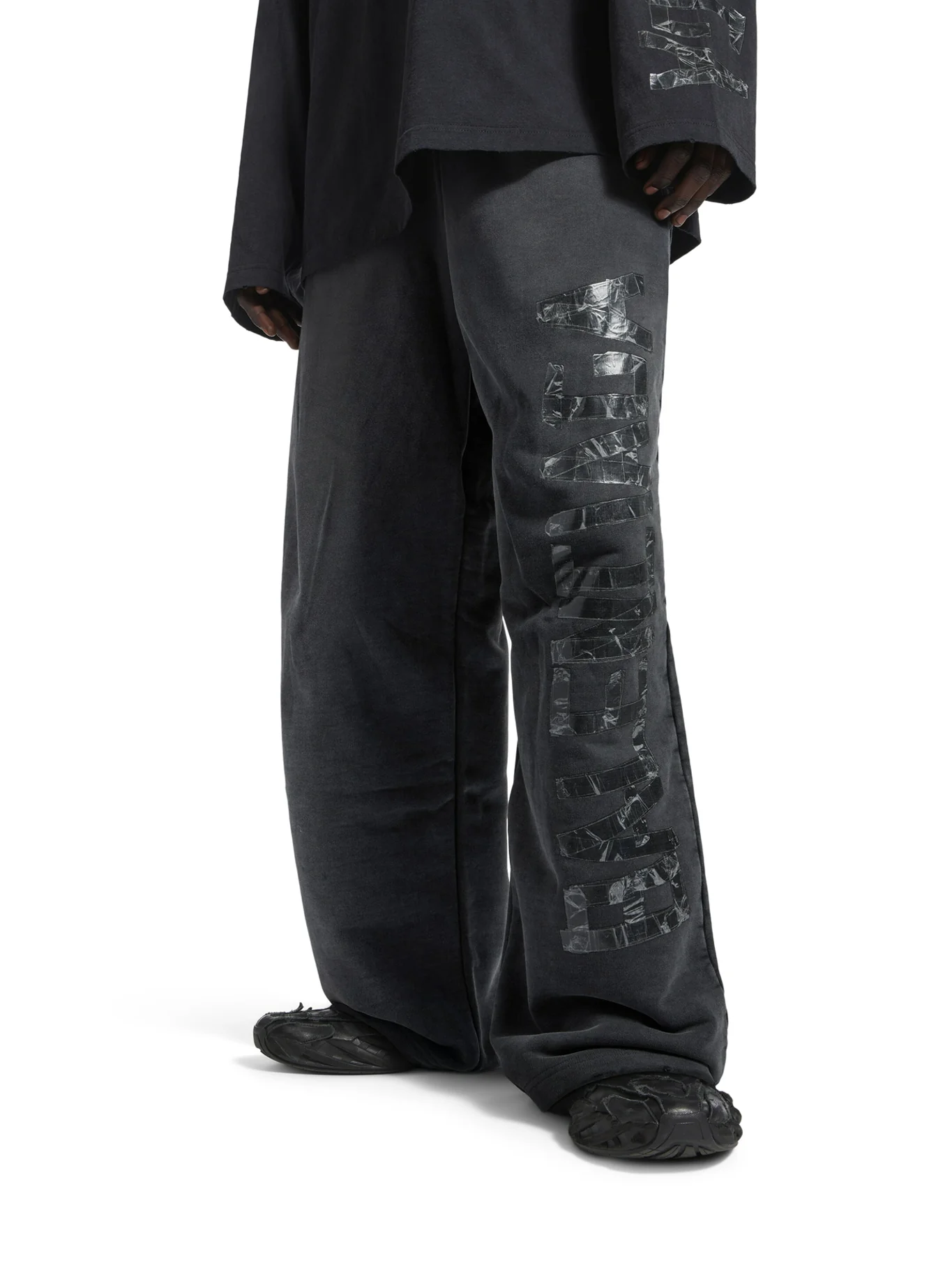 WIDE TROUSERS WITH TRANSPARENT TAPE - Image 3
