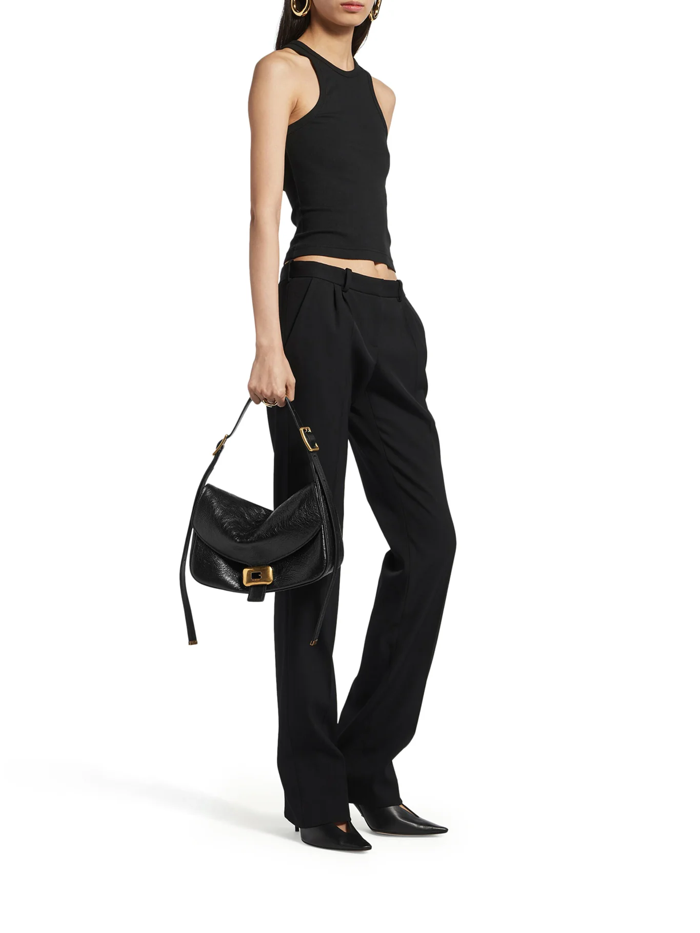 WOMEN`S MEDIUM CLICK SHOULDER BAG IN BLACK - Image 2