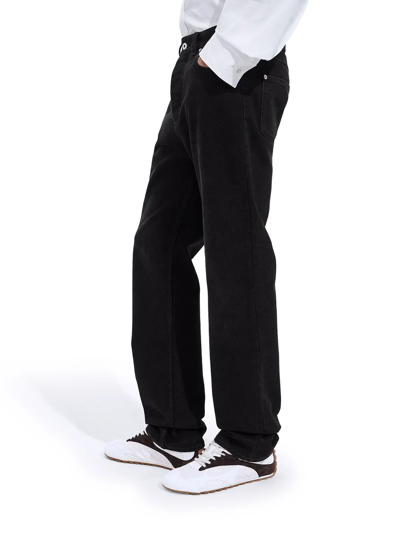 FIVE-POCKET STRETCH DENIM TROUSERS - Image 4