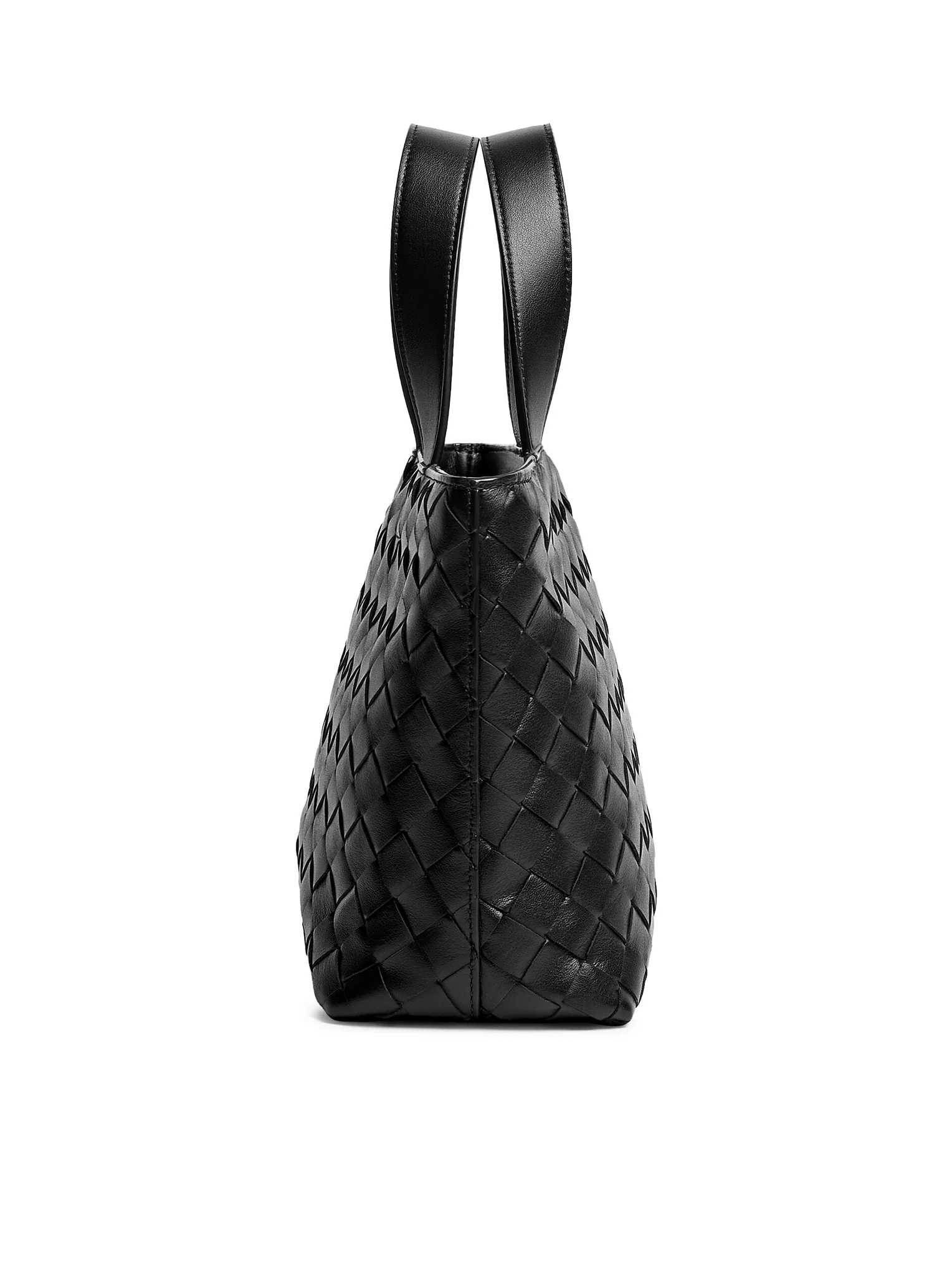 MINI WOVEN TOTE BAG WITH ZIP - Image 3