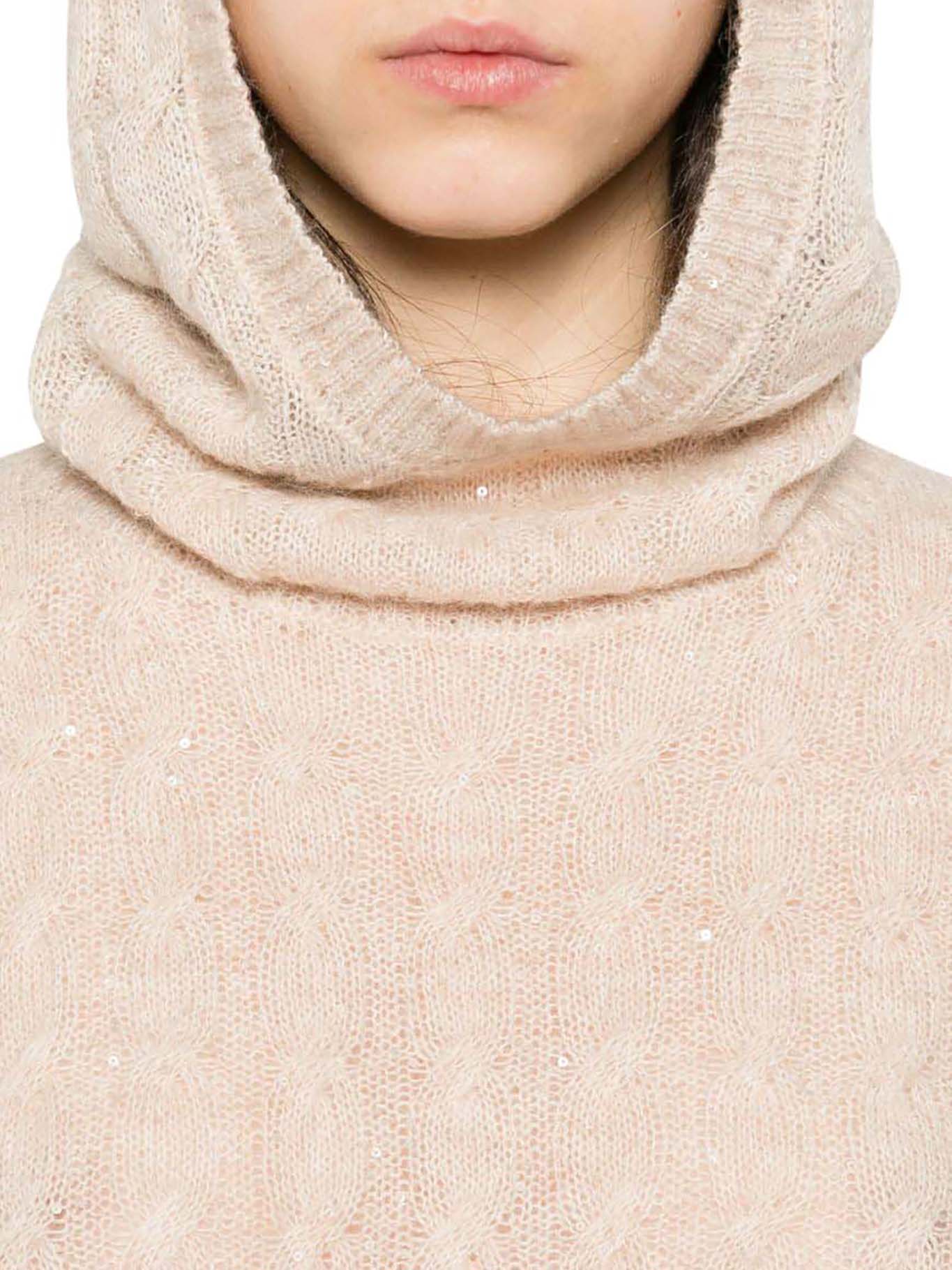 CASHMERE BLEND HOODED SWEATER - Image 5